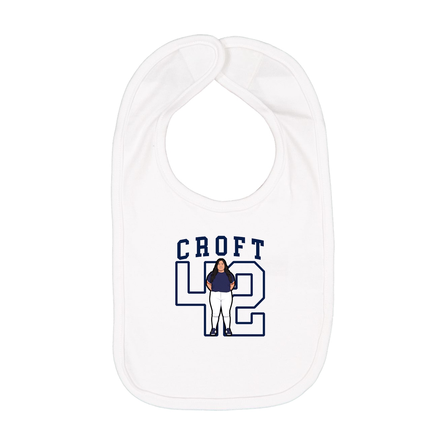 Infant Bib — Shirsey in White