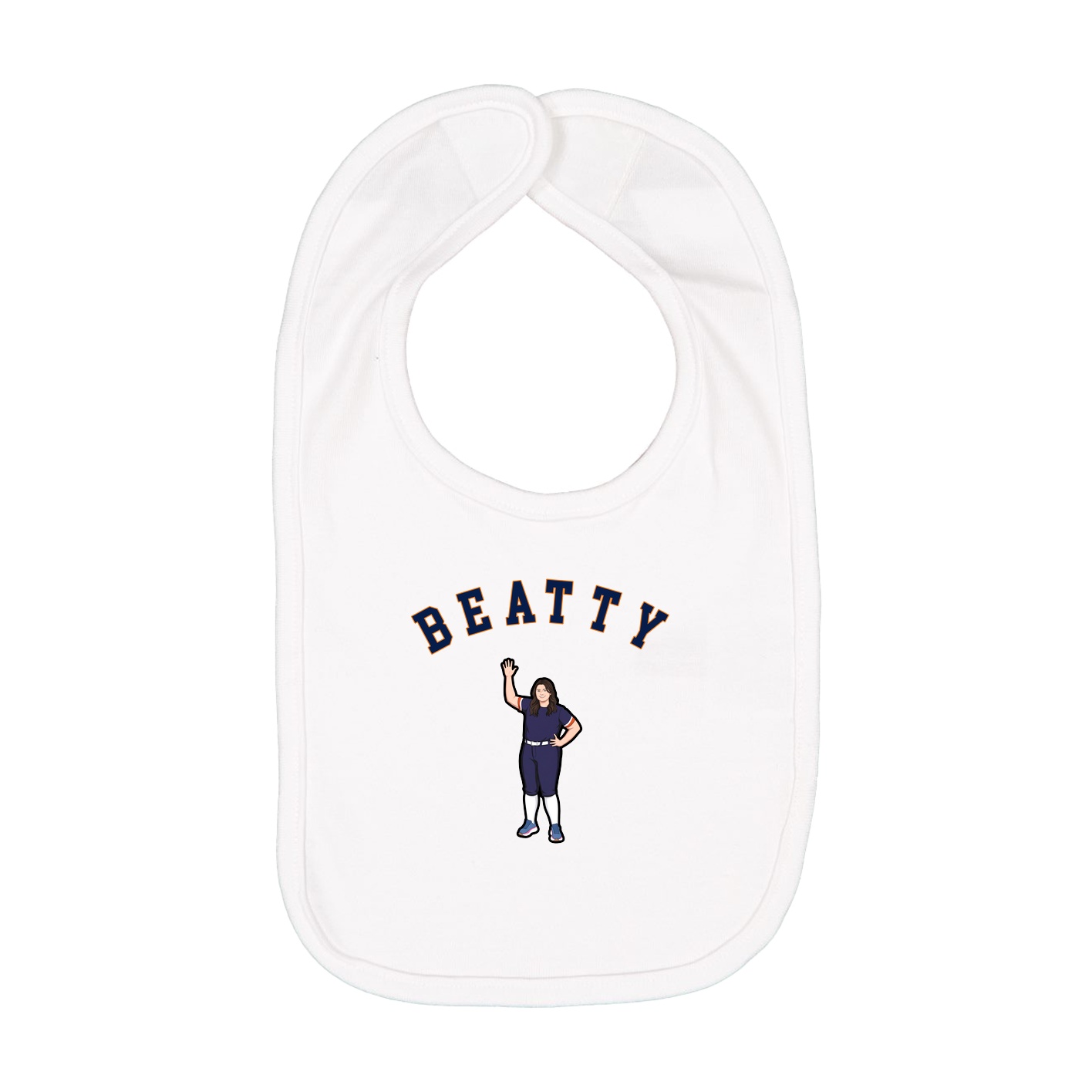Infant Bib — Shirsey Arch in White
