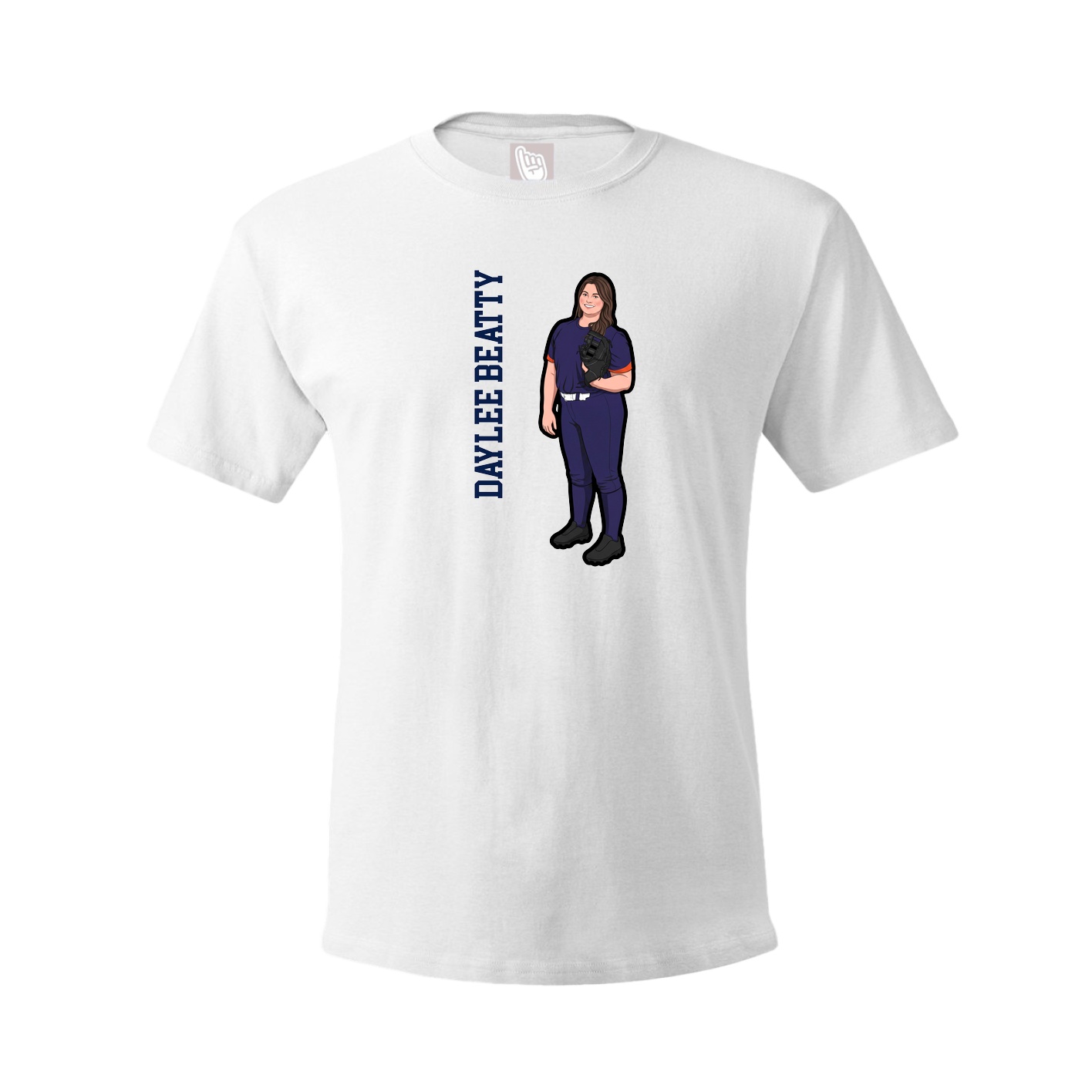 Youth Tee — Name Vertical in White
