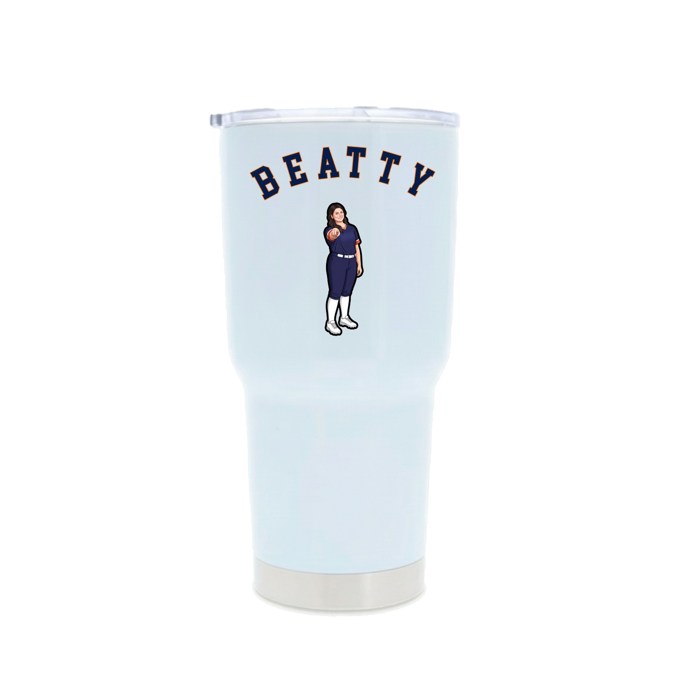 30oz Stainless Steel Tumbler — Shirsey Arch in White