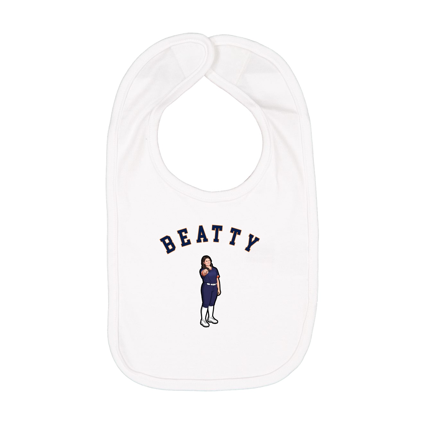Infant Bib — Shirsey Arch in White