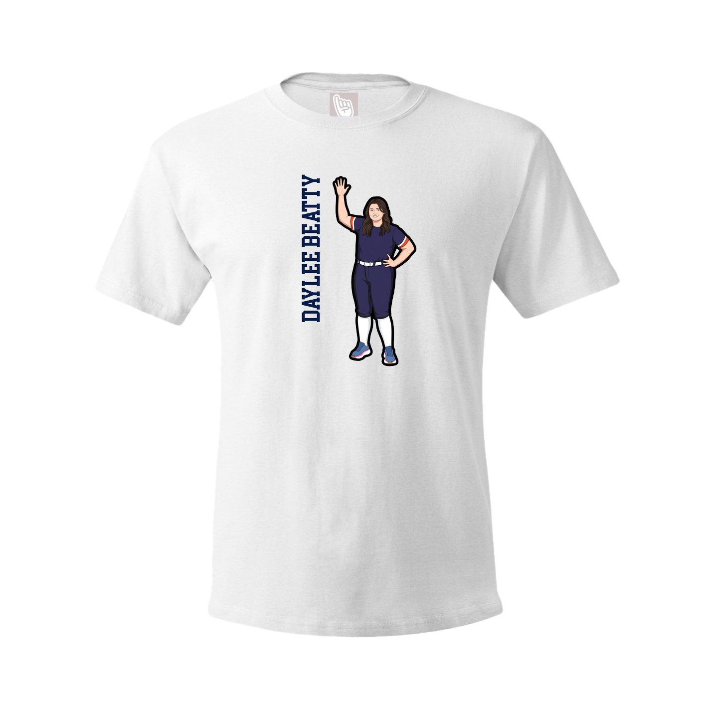 Youth Tee — Name Vertical in White