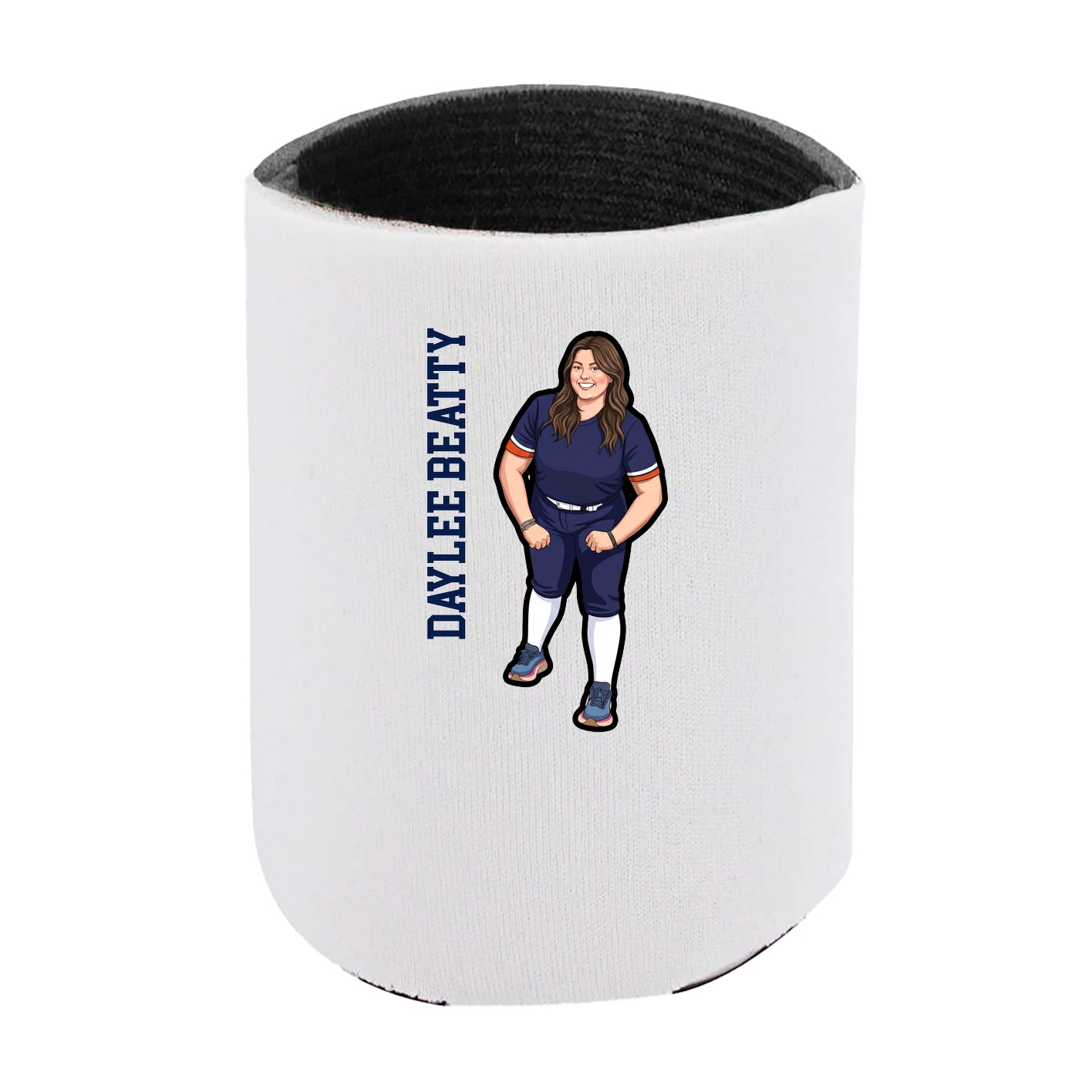 Can Holder — Name Vertical in White