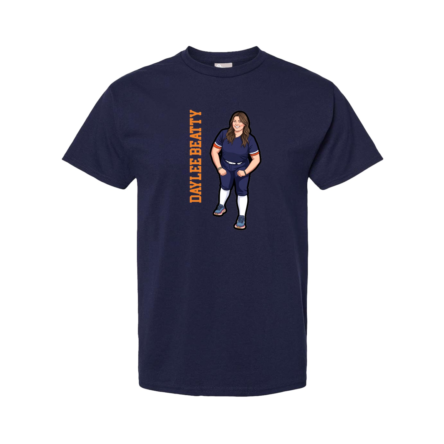 Youth Tee — Name Vertical in Navy