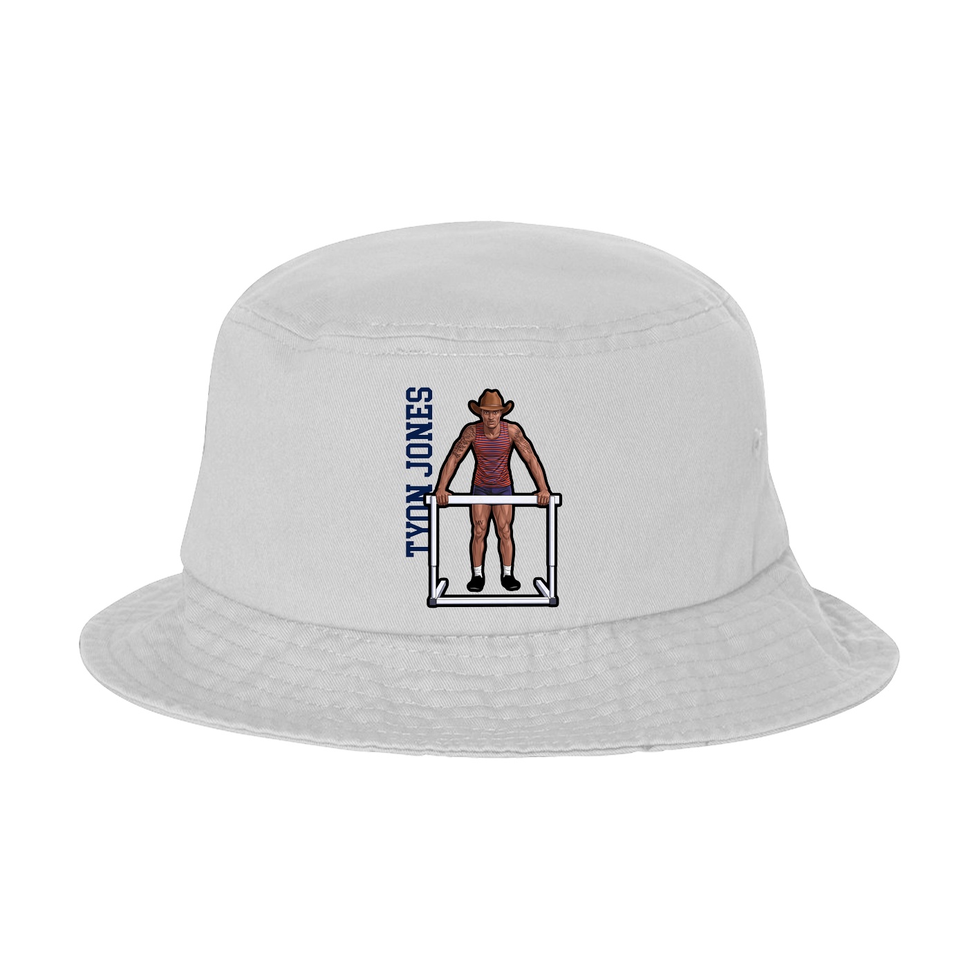 Bucket Cap — Name Vertical in White