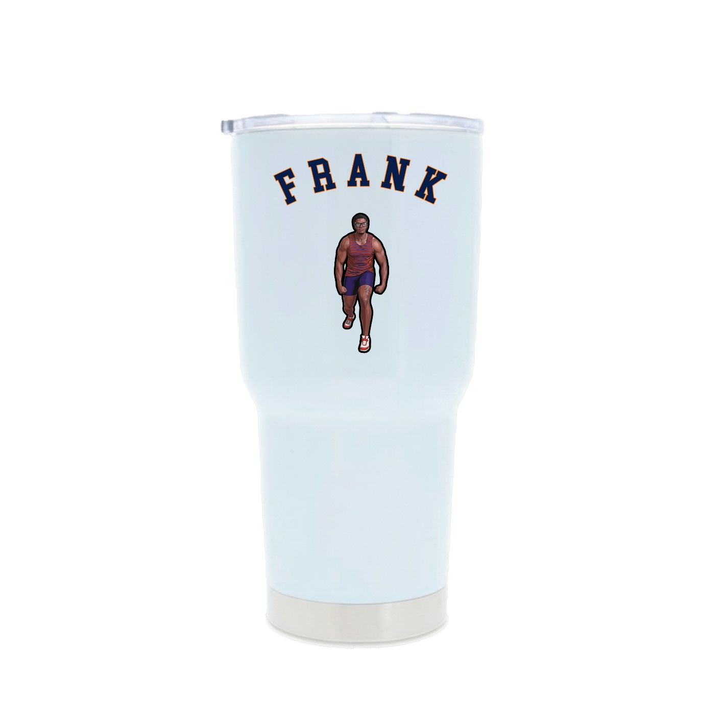 30oz Stainless Steel Tumbler — Shirsey Arch in White