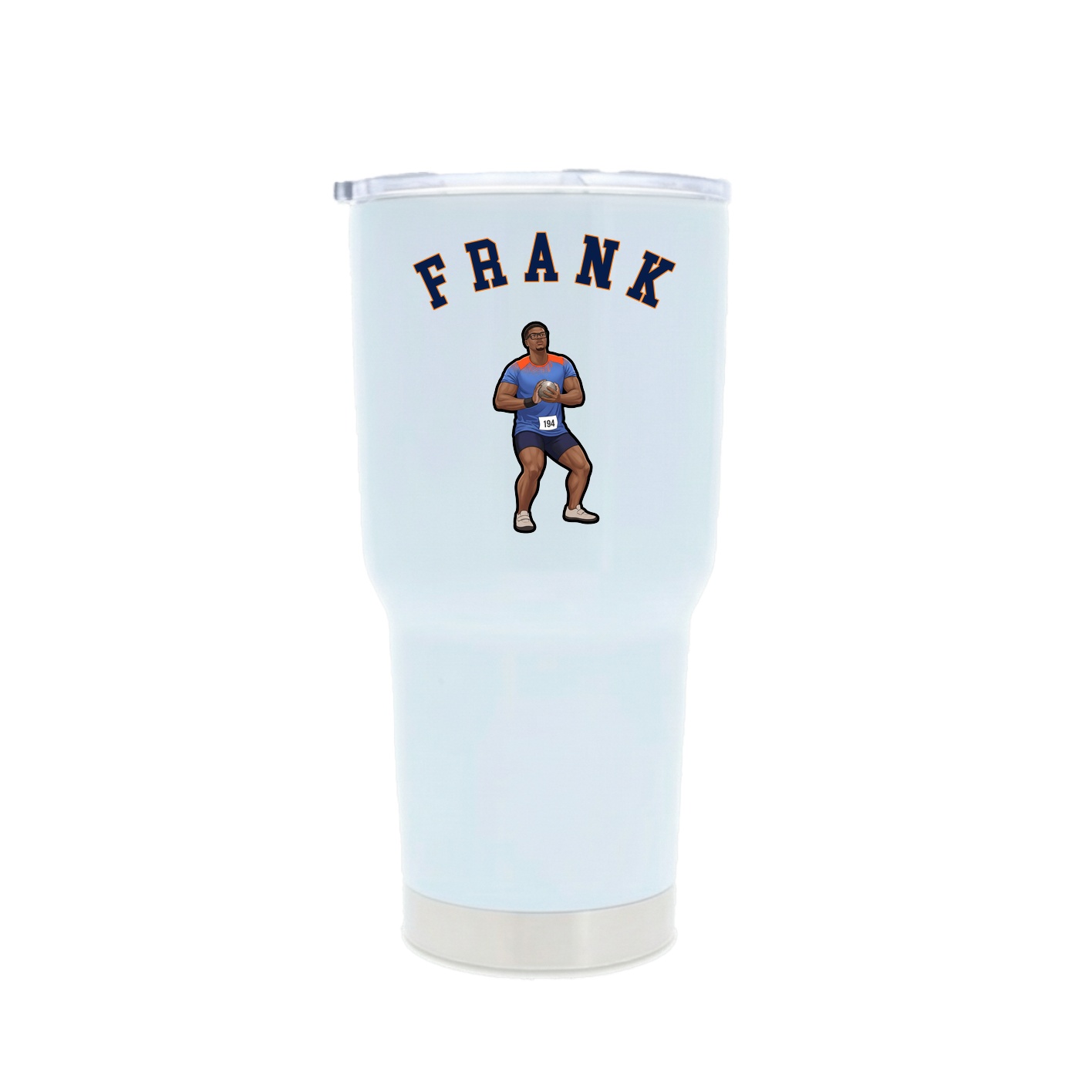 30oz Stainless Steel Tumbler — Shirsey Arch in White