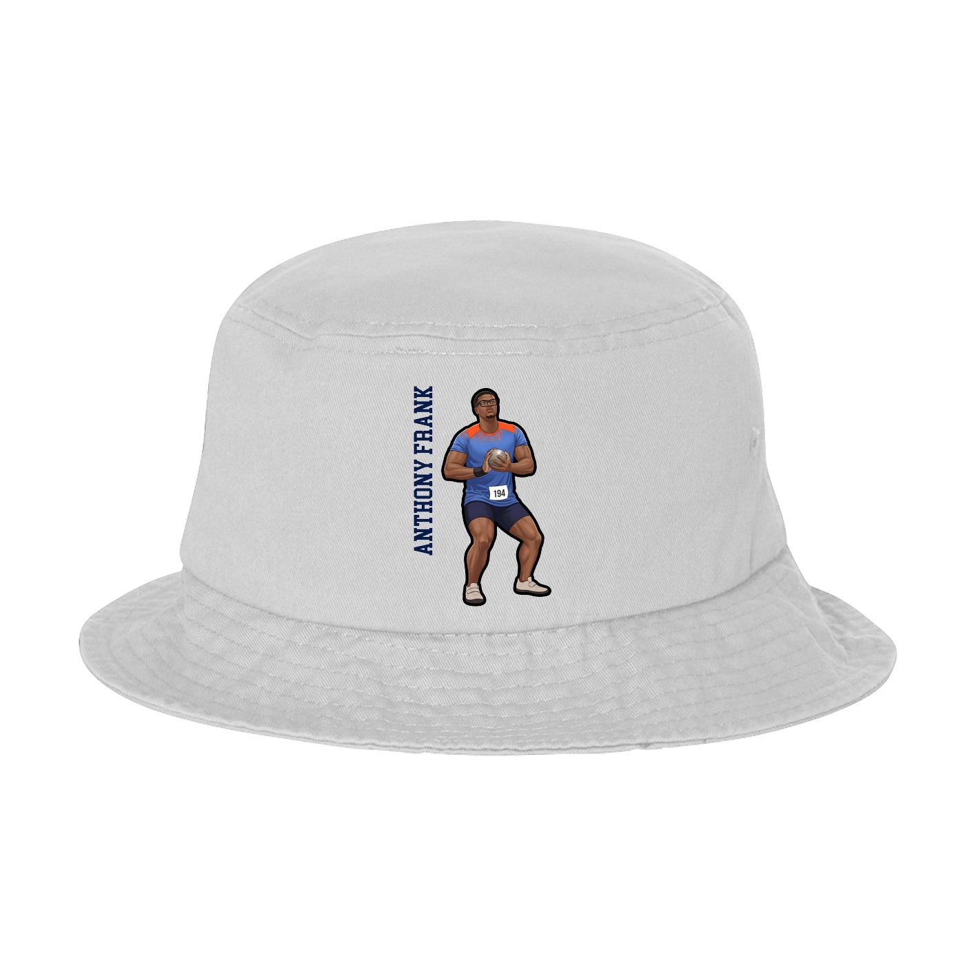 Bucket Cap — Name Vertical in White