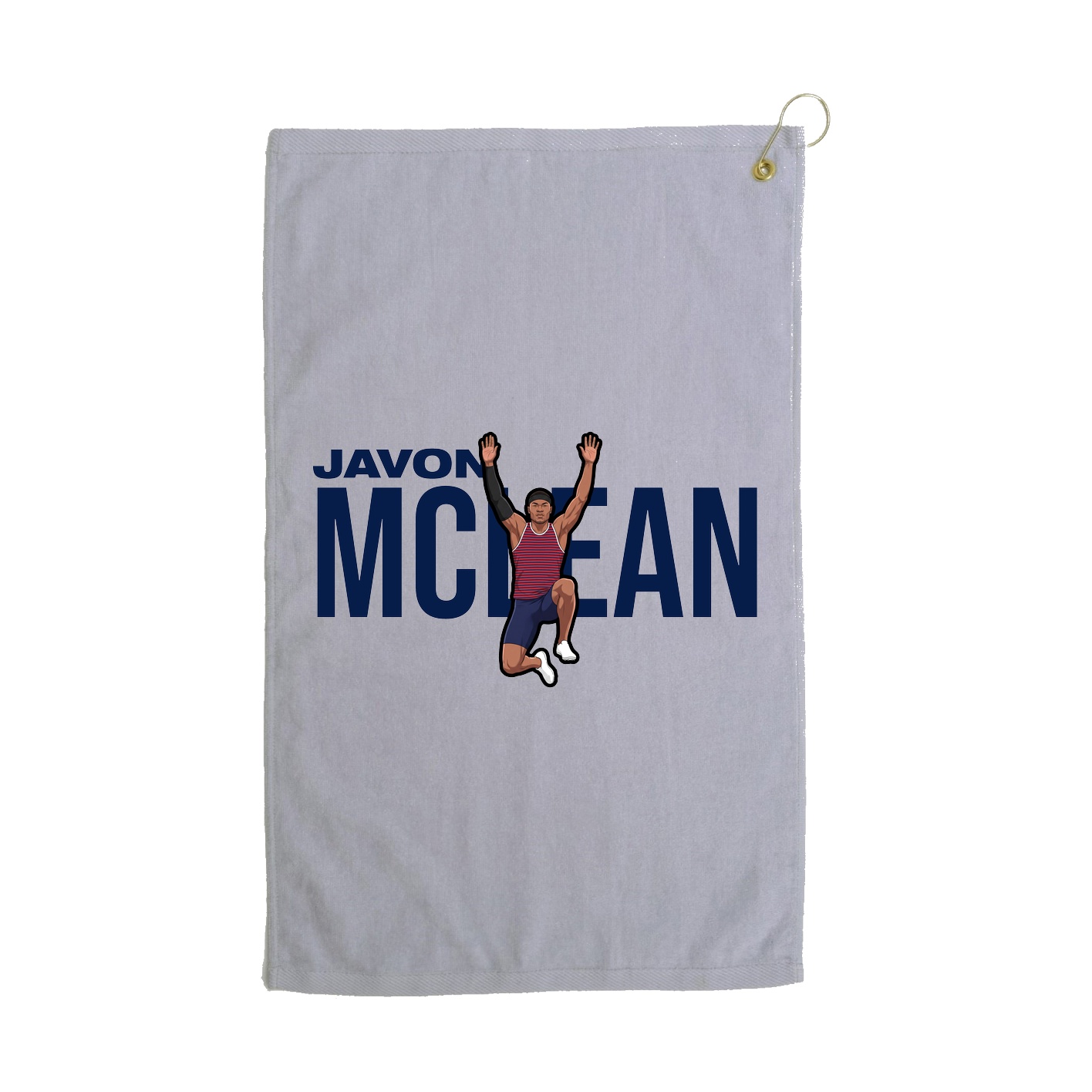 Golf Towel — Player Name in Grey