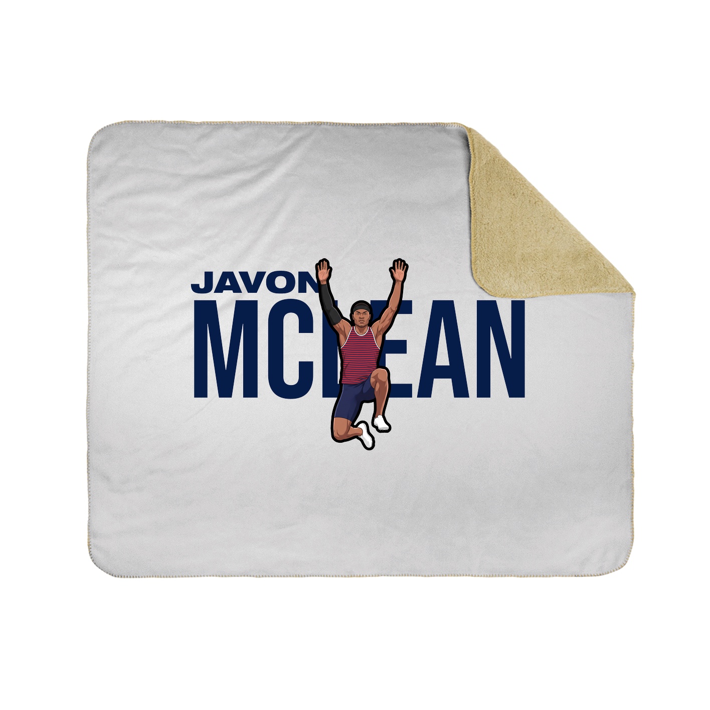 Throw Blanket — Player Name in White