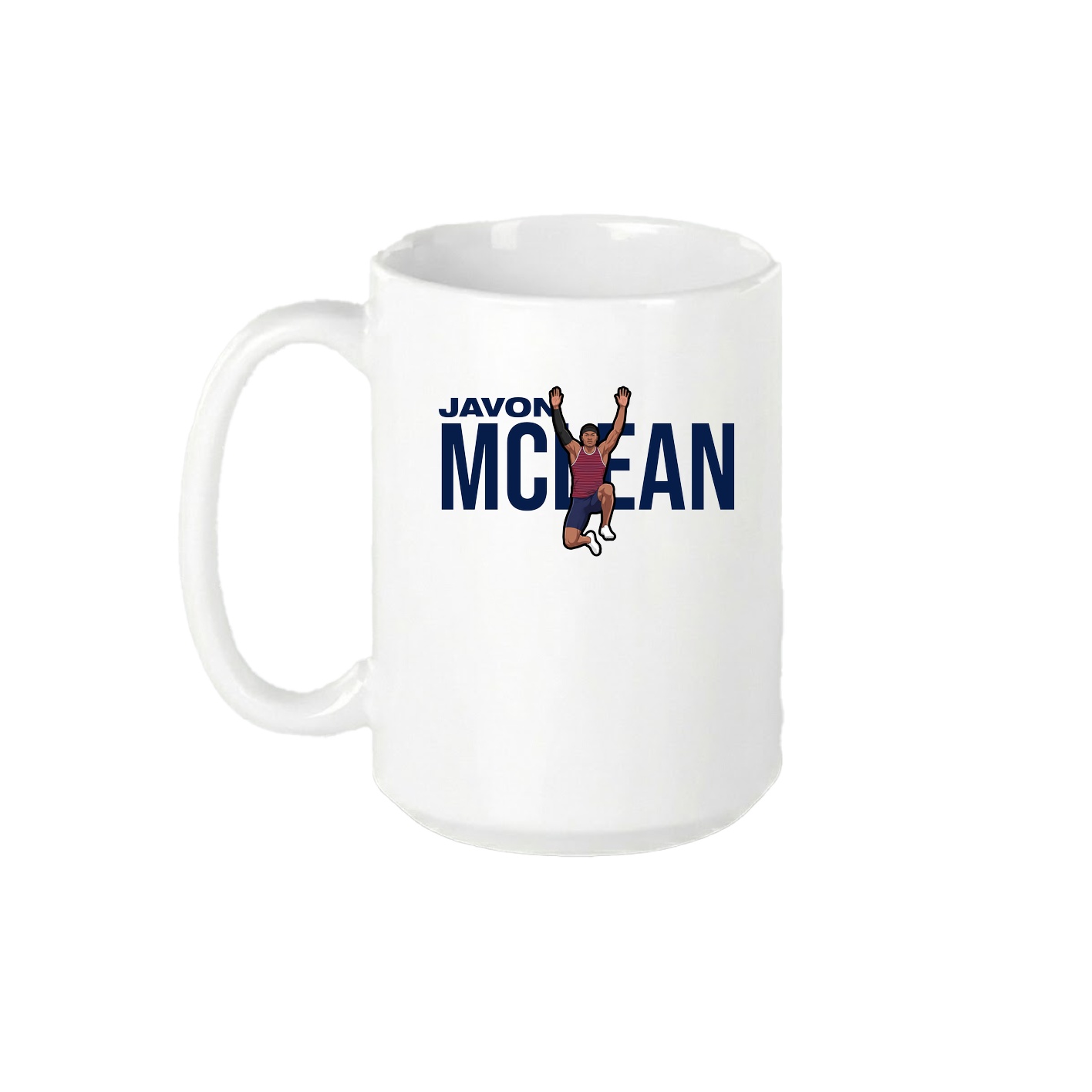 15oz Coffee Mug — Player Name in White