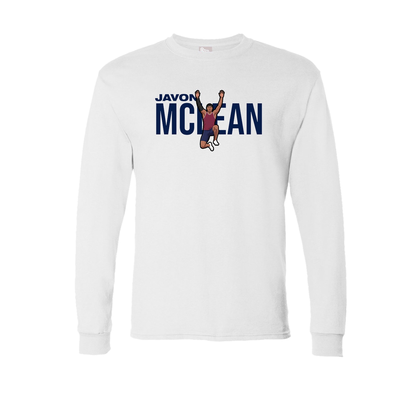 Long Sleeve Tee — Player Name in White
