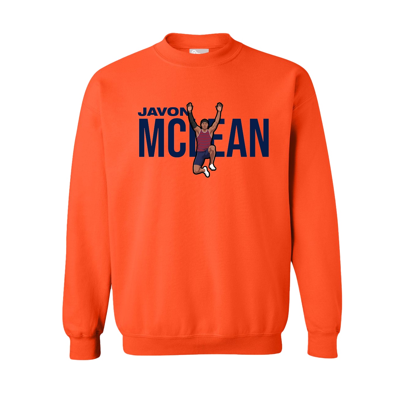 Fleece Crew — Player Name in Orange