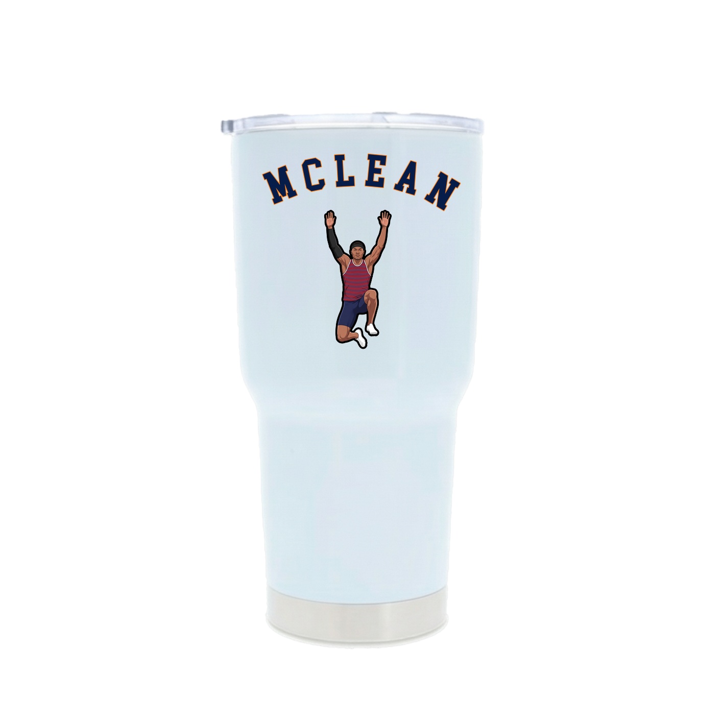 30oz Stainless Steel Tumbler — Shirsey Arch in White
