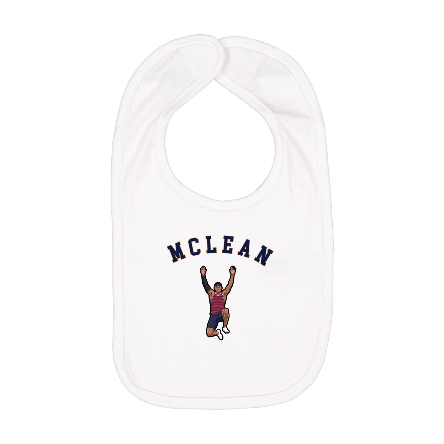 Infant Bib — Shirsey Arch in White
