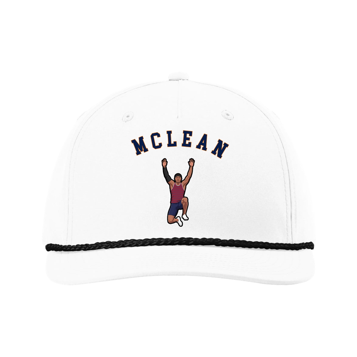 Five-Panel Classic Rope Cap — Shirsey Arch in White