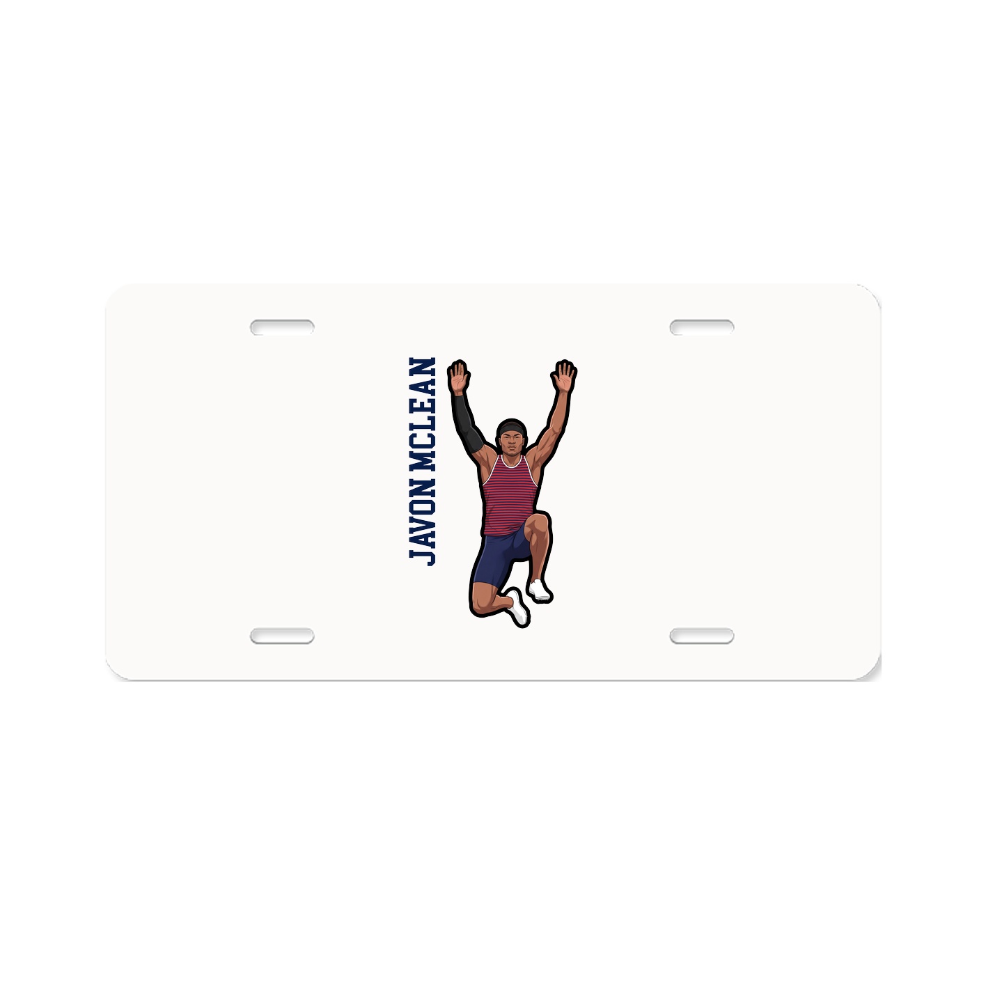 License Plate — Name Vertical in Classic