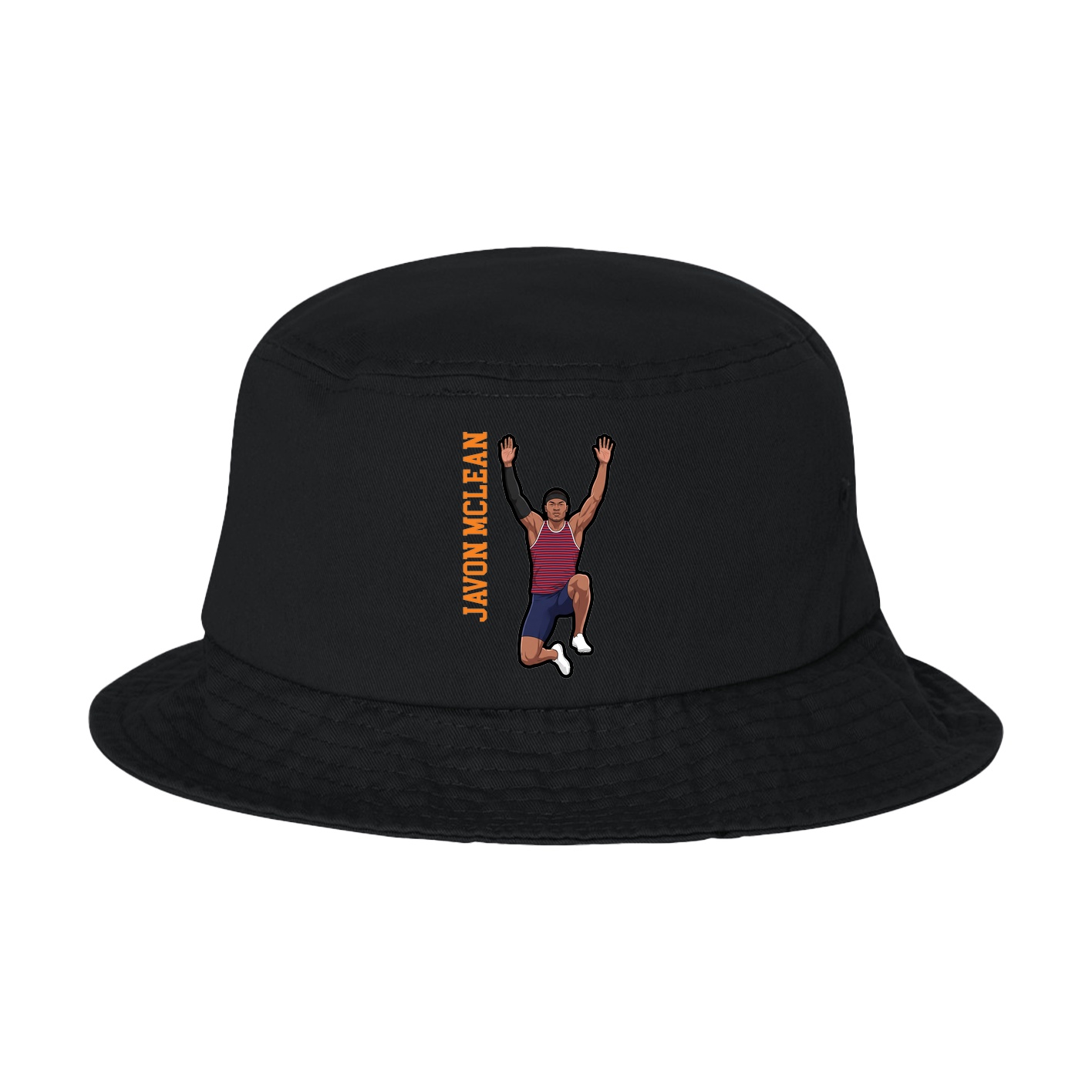 Bucket Cap — Name Vertical in Black
