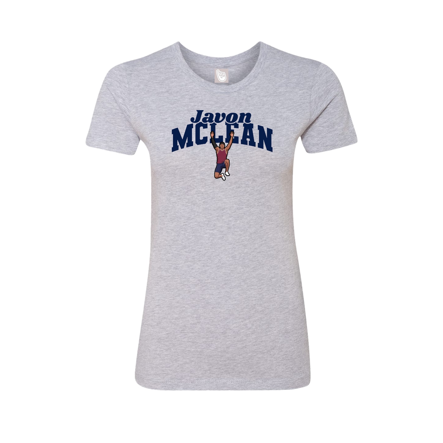 Fitted Women's Tee — Signature Arch in Grey