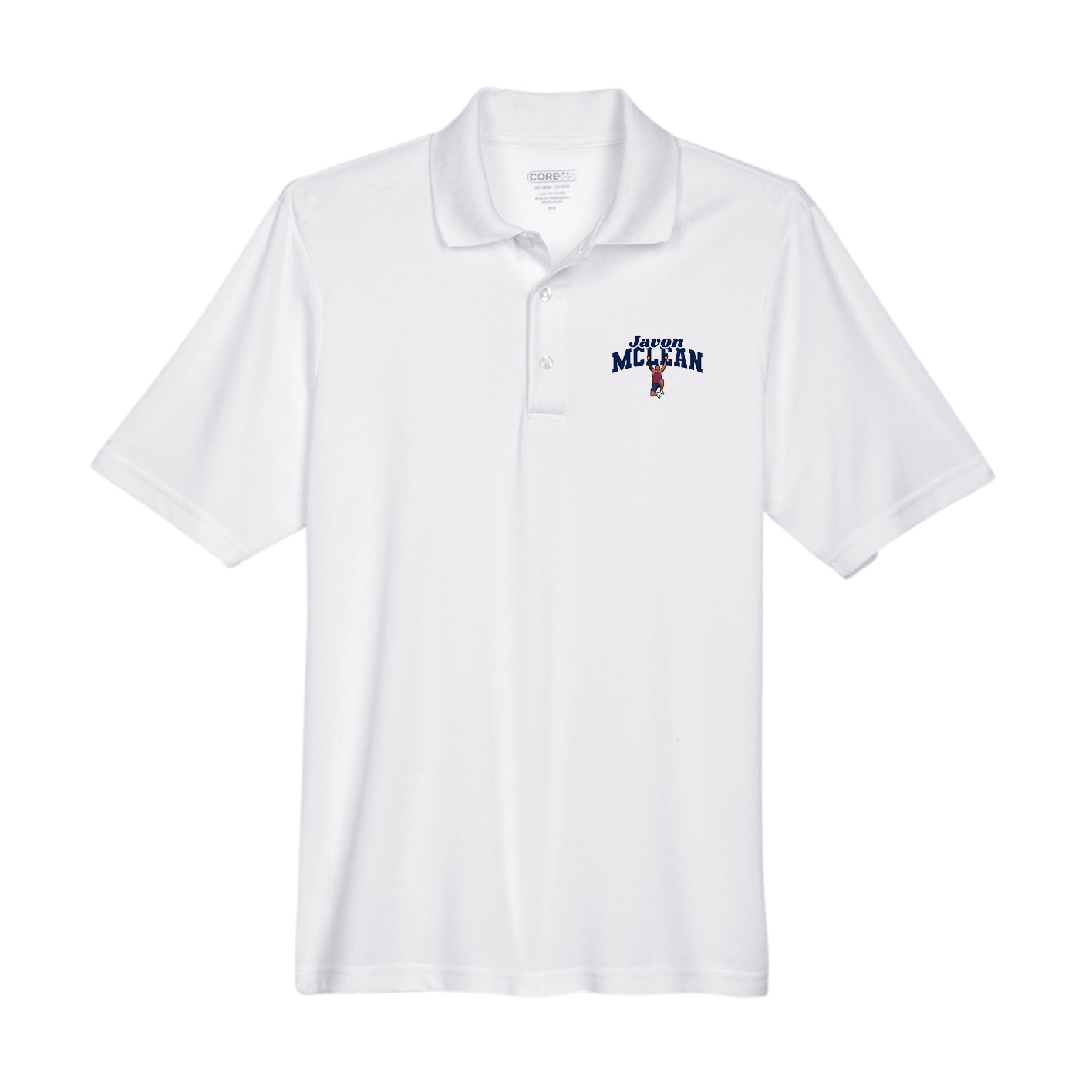Performance Polo — Signature Arch in White