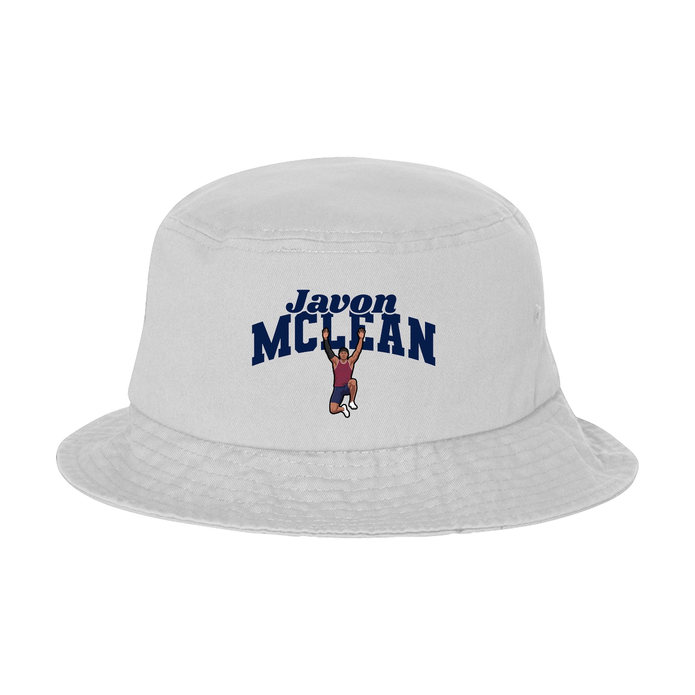 Bucket Cap — Signature Arch in White