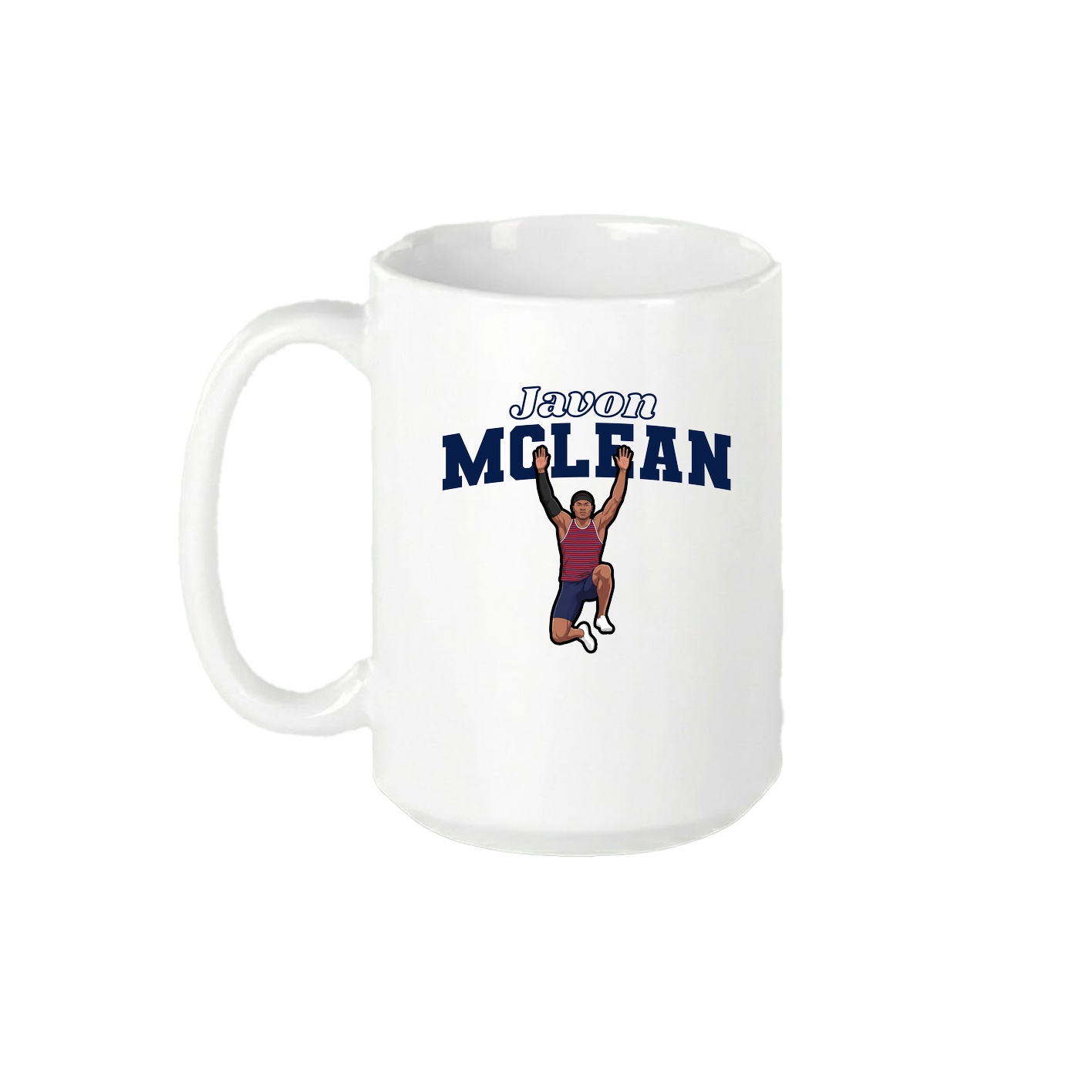 15oz Coffee Mug — Name Arch in White