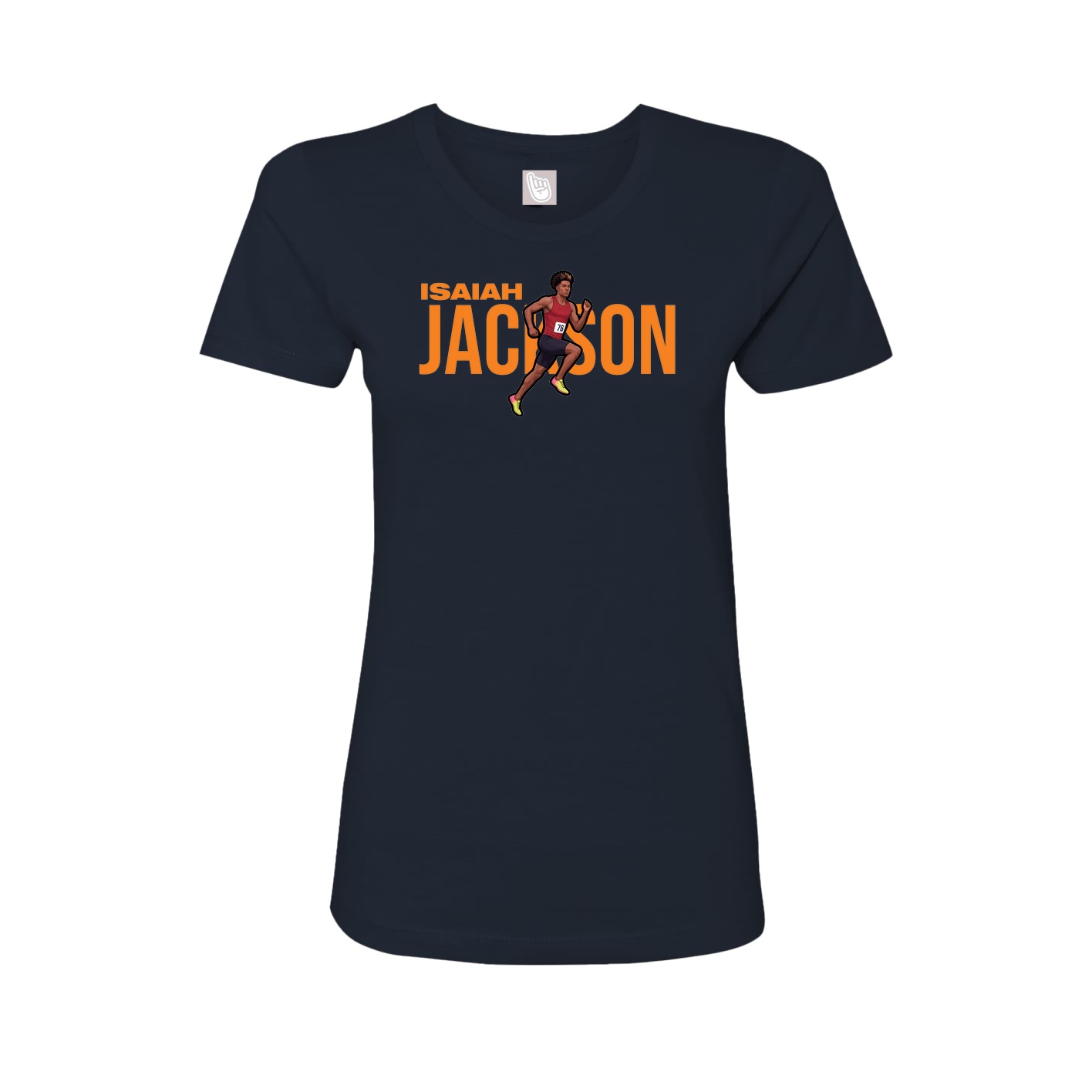 Fitted Women's Tee — Player Name in Navy