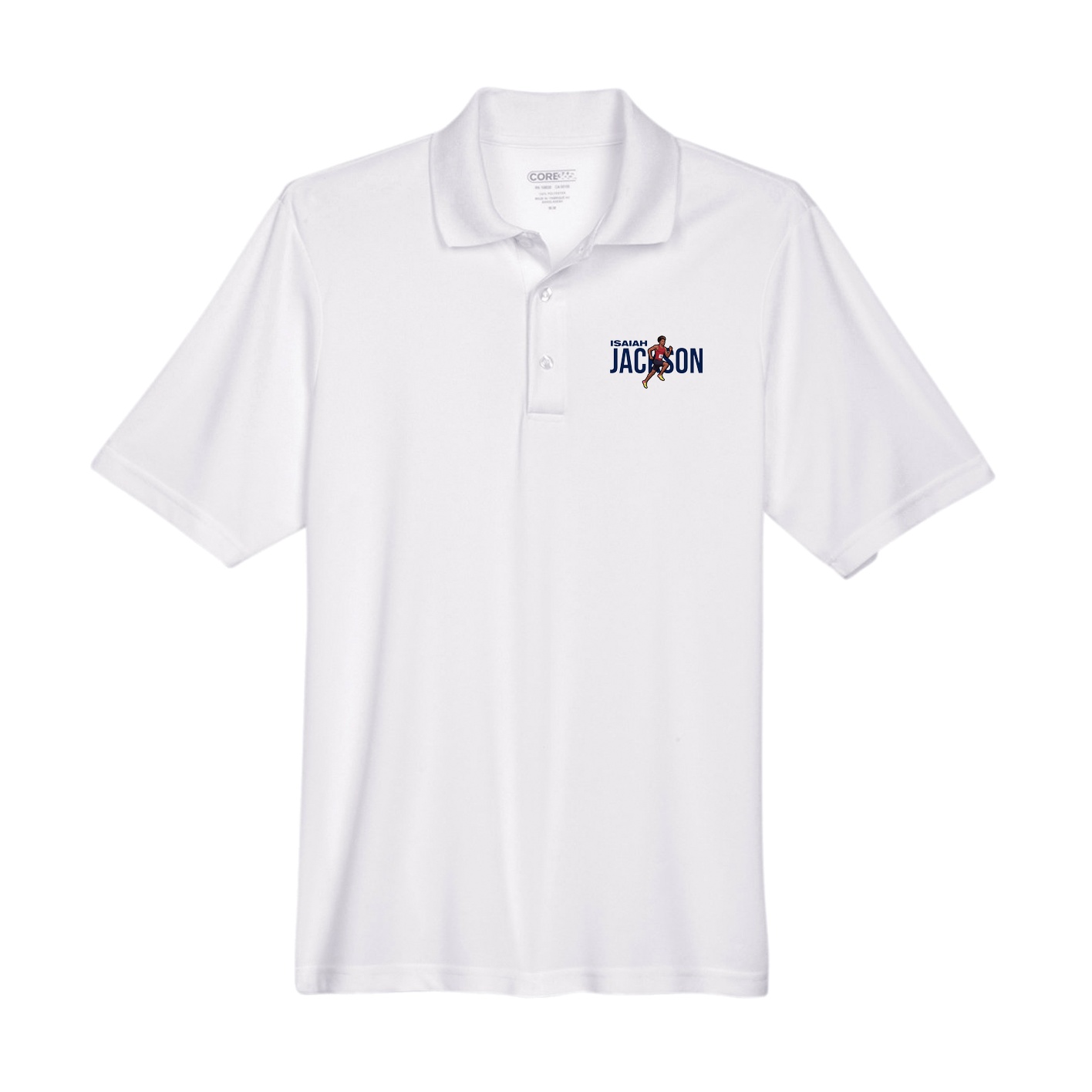 Performance Polo — Player Name in White