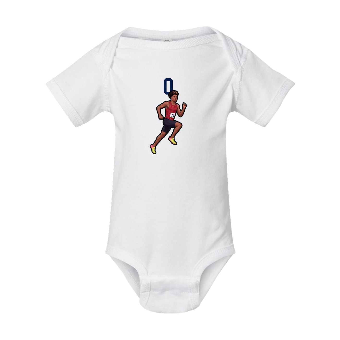Baby Onesie — Number Top in White