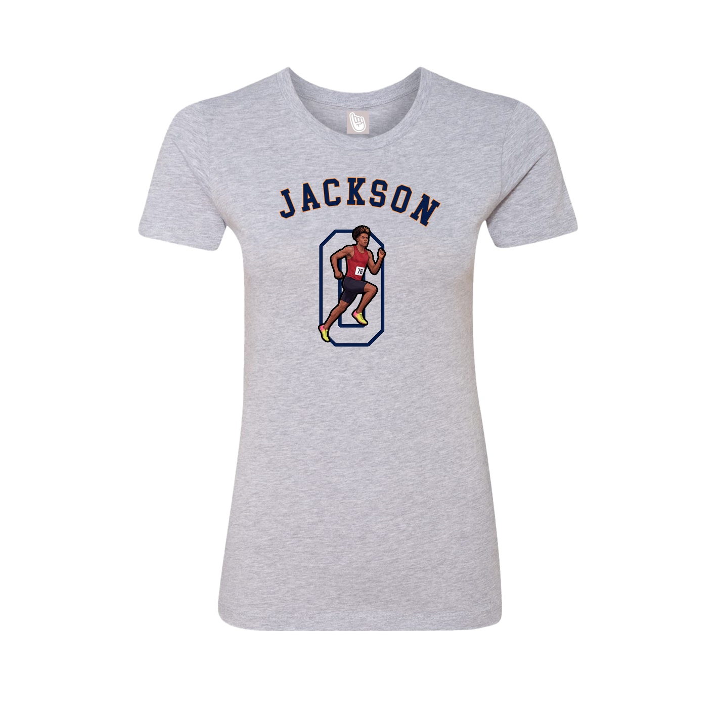 Fitted Women's Tee — Shirsey Arch in Grey