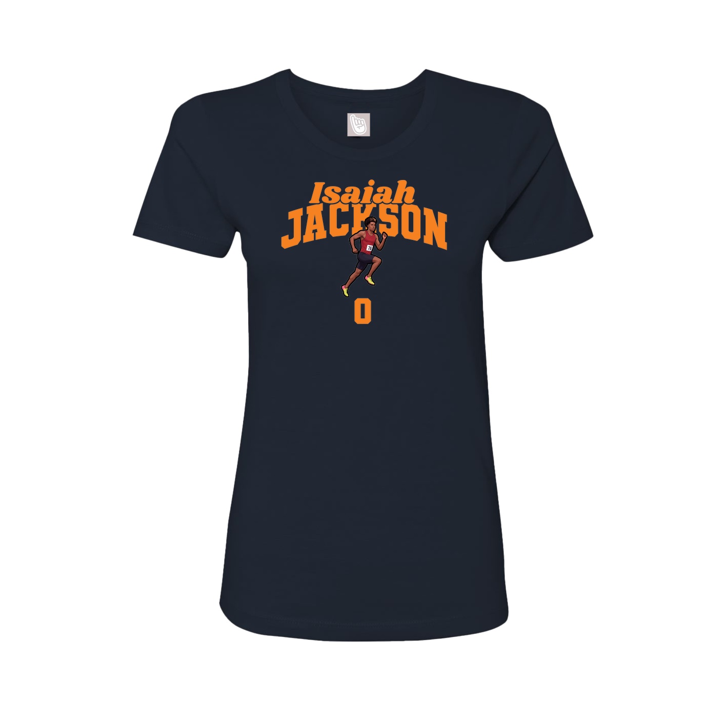 Fitted Women's Tee — Signature Arch in Navy