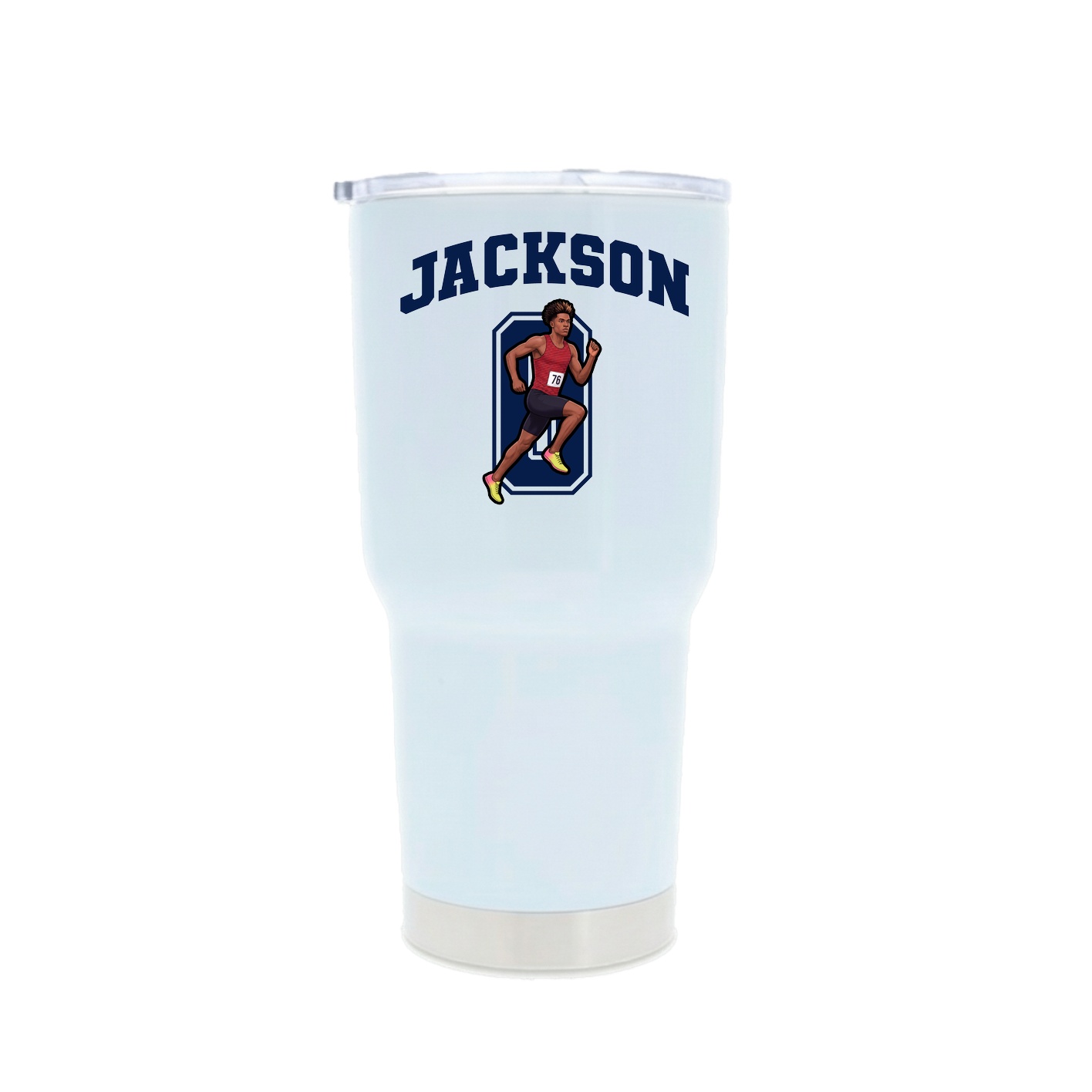30oz Stainless Steel Tumbler — Number in White