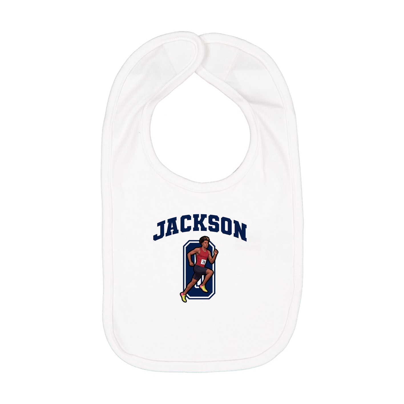 Infant Bib — Number in White