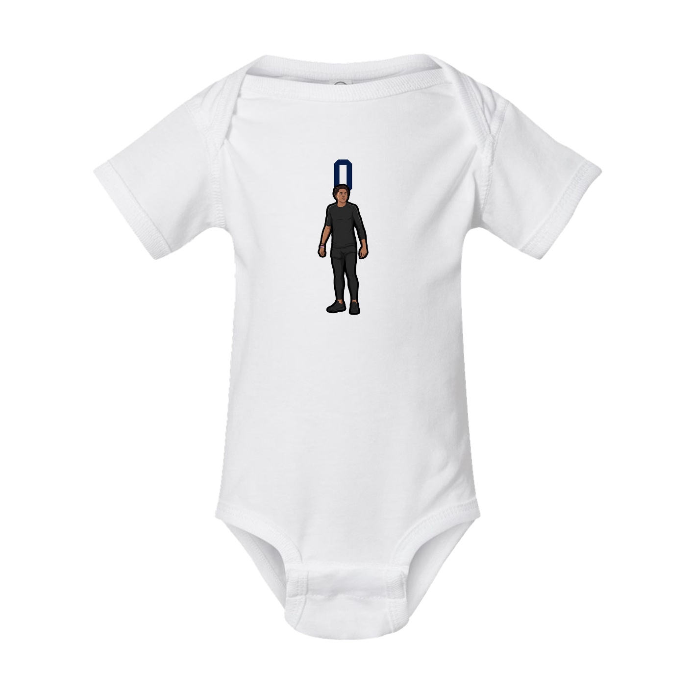 Baby Onesie — Number Top in White