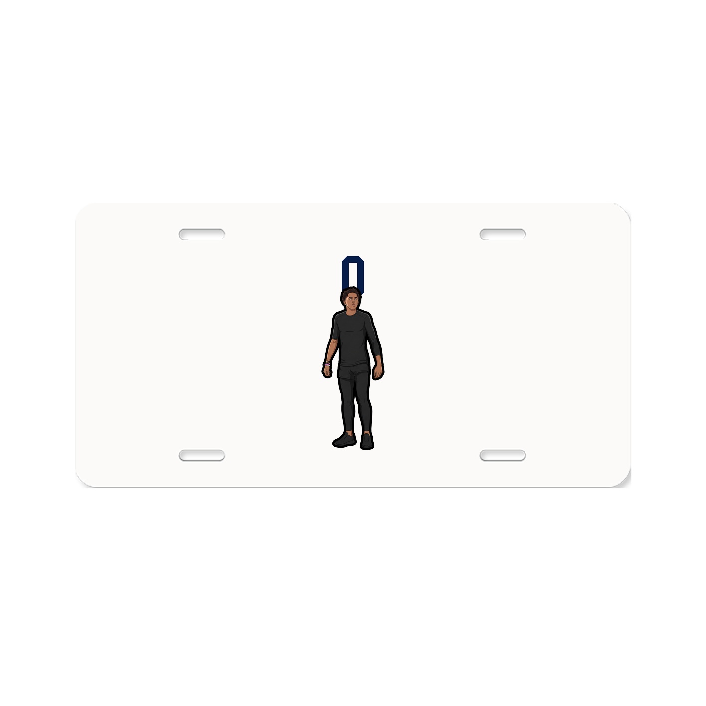 License Plate — Number Top in Classic