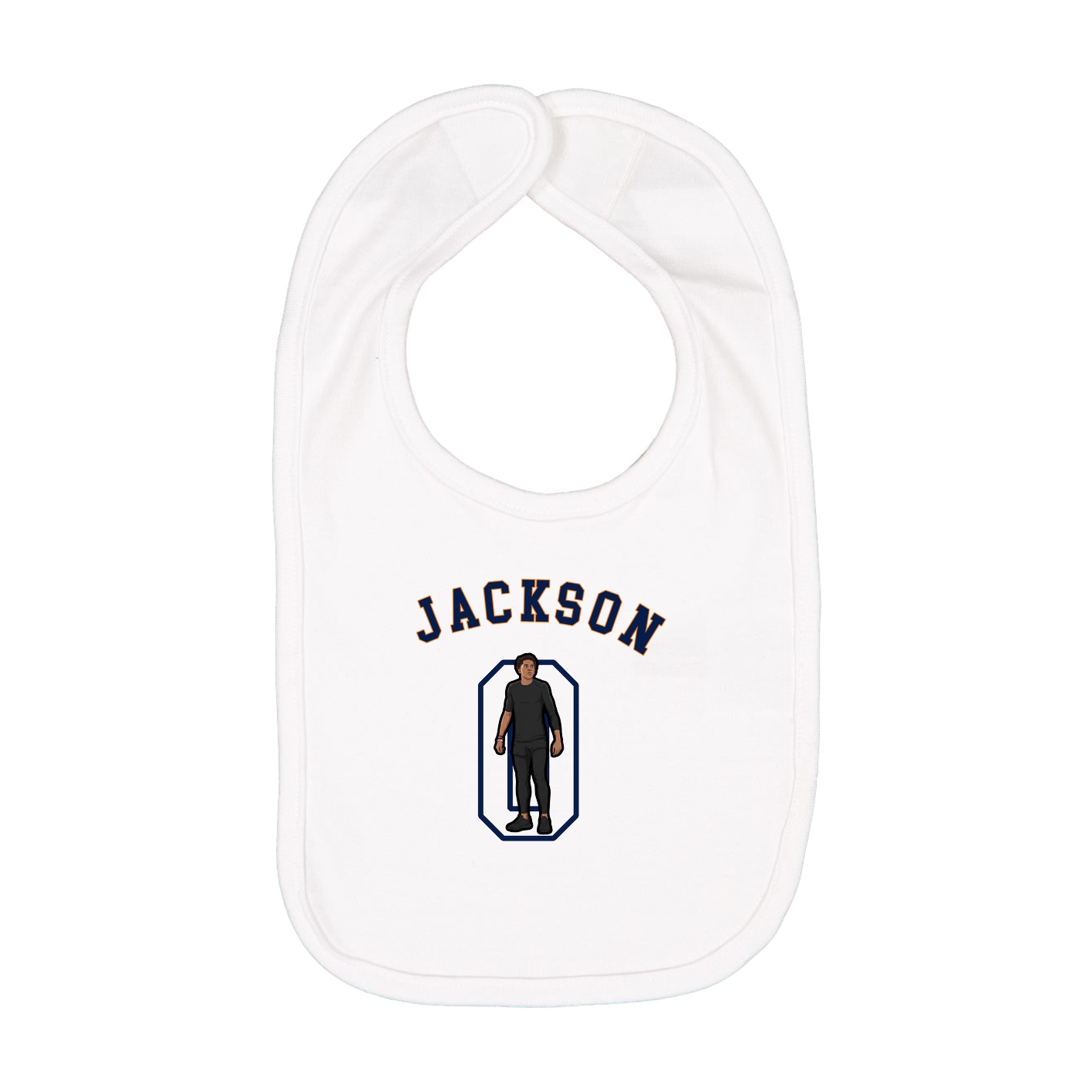Infant Bib — Shirsey Arch in White