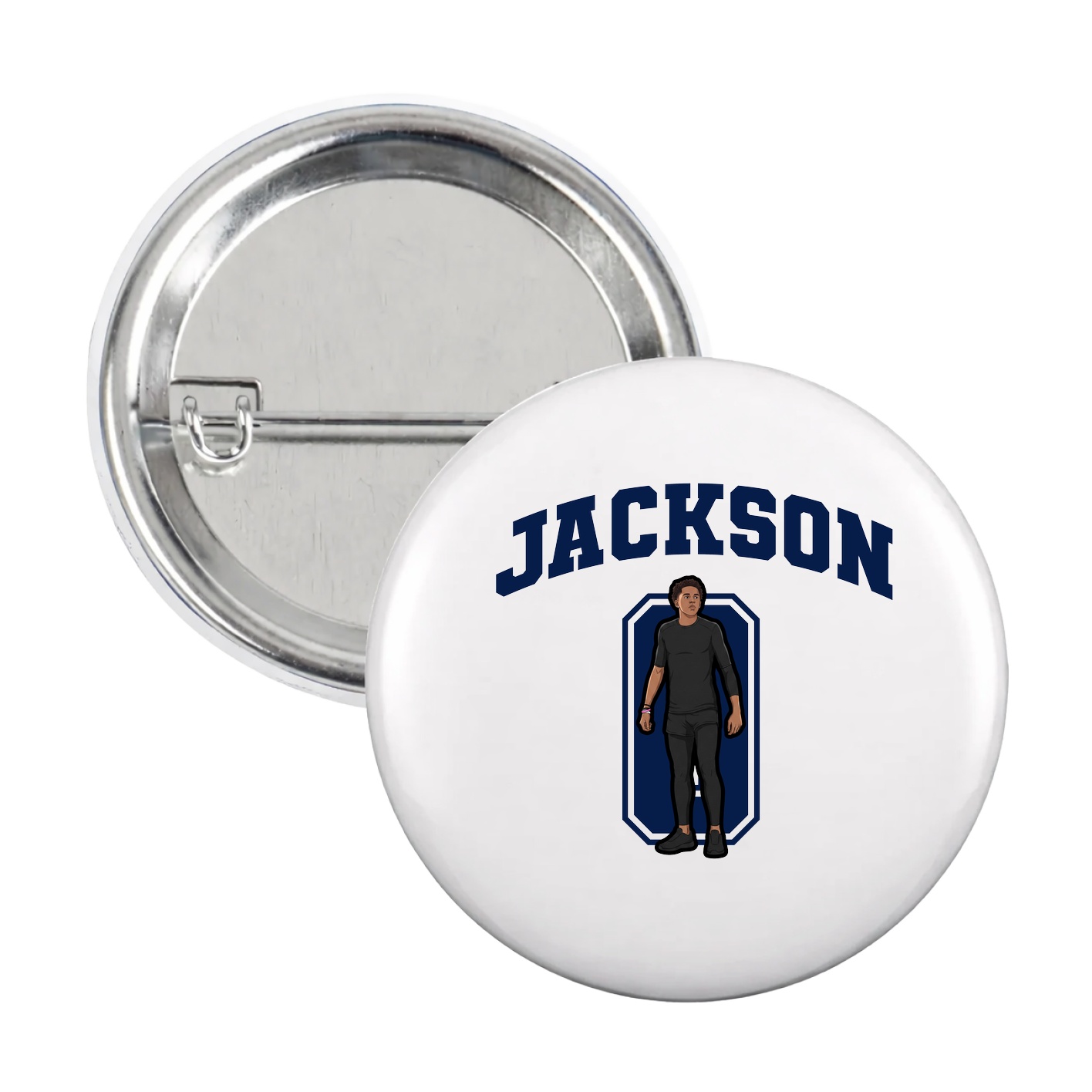 Game Day Button — Number in White