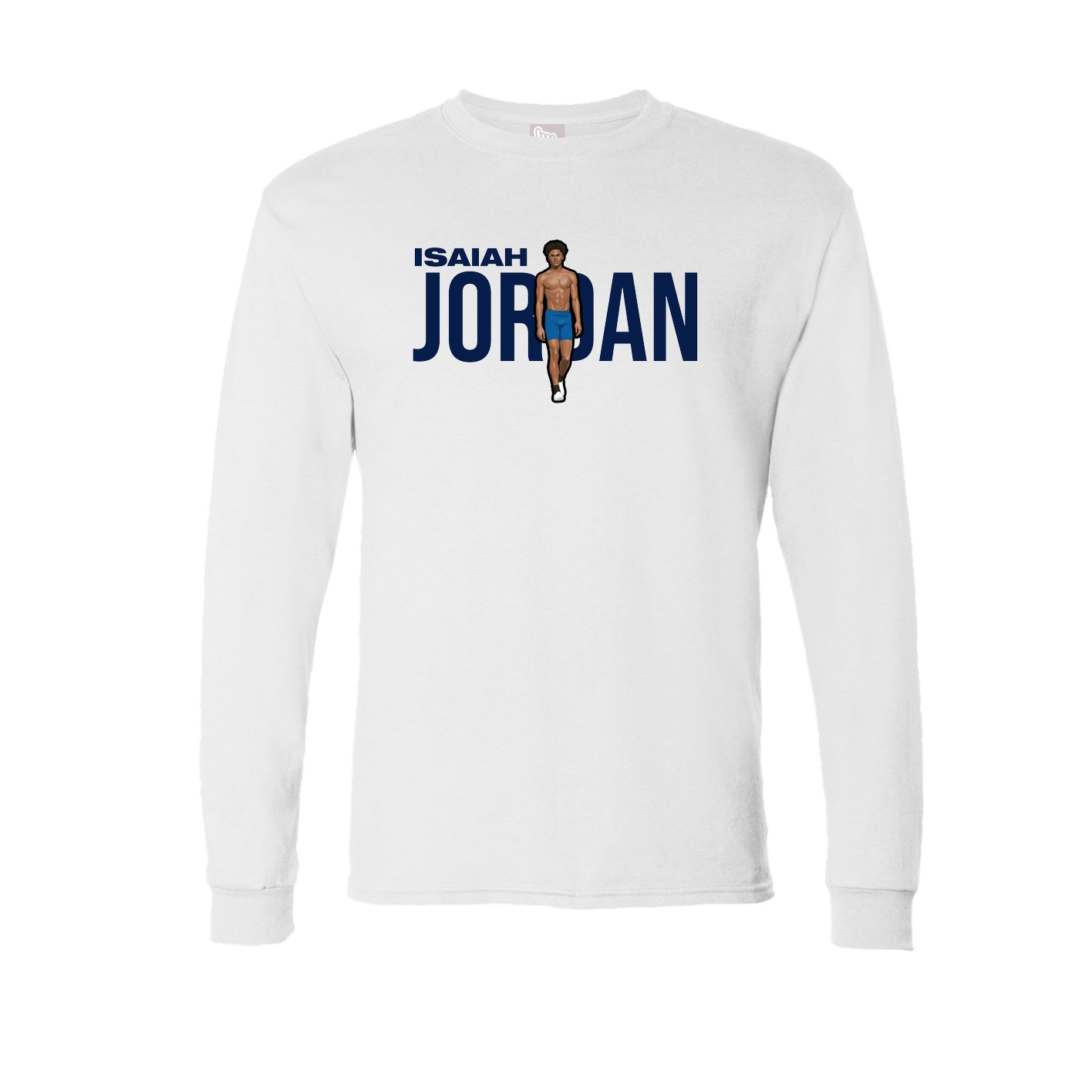 Long Sleeve Tee — Player Name in White