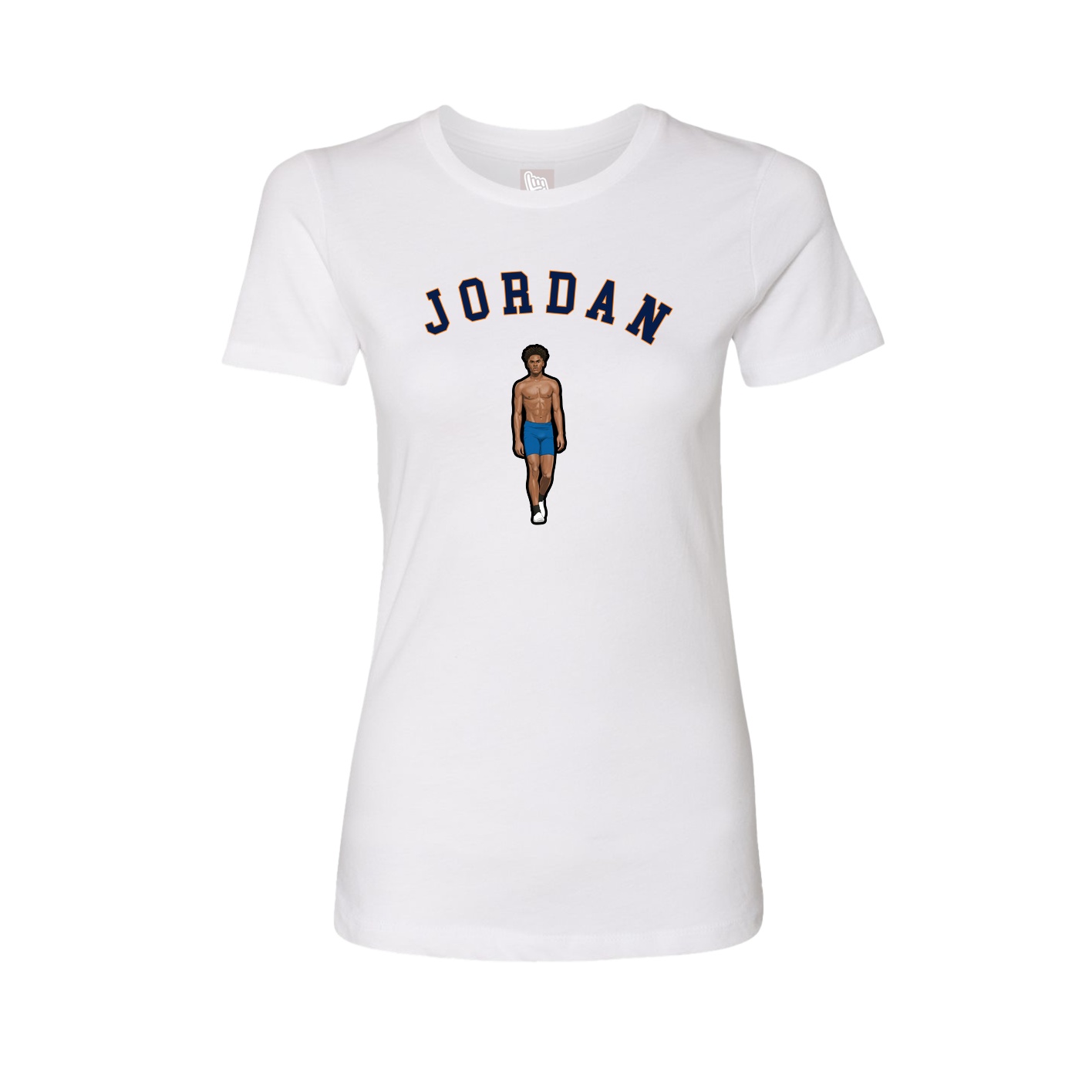Fitted Women's Tee — Shirsey Arch in White