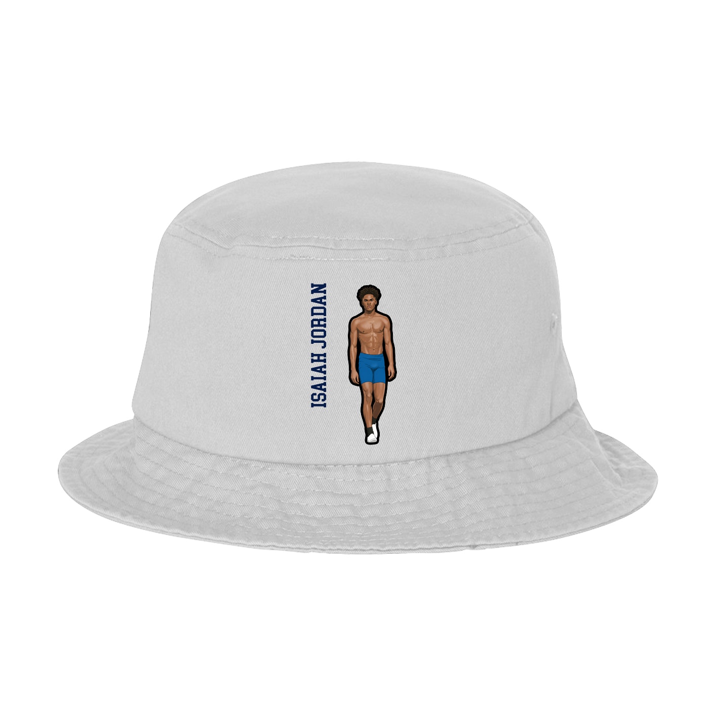 Bucket Cap — Name Vertical in White