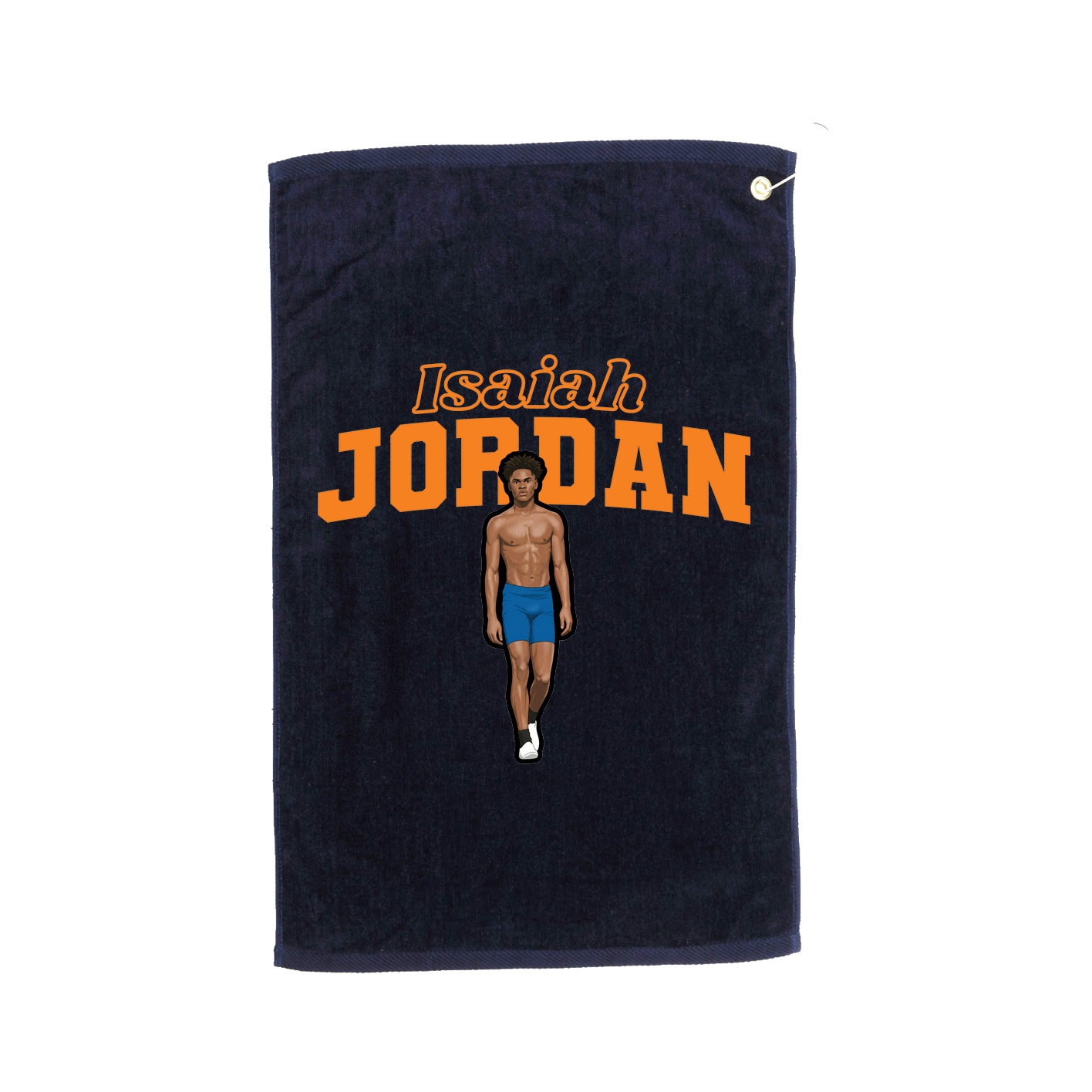 Golf Towel — Name Arch in Navy