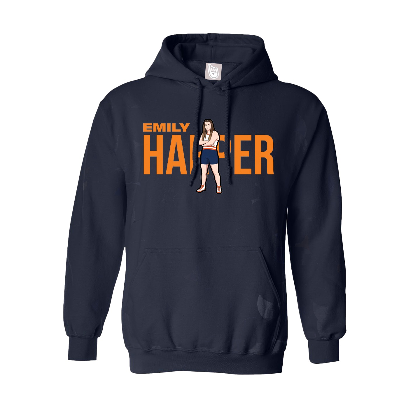 Hoodie — Player Name in Navy