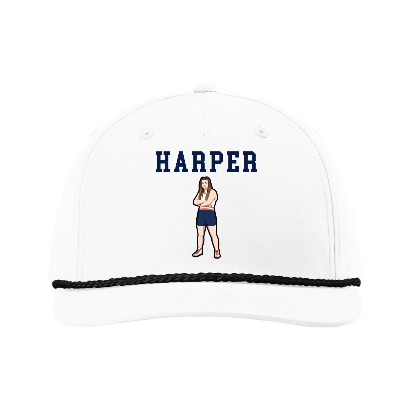 Five-Panel Classic Rope Cap — Shirsey in White
