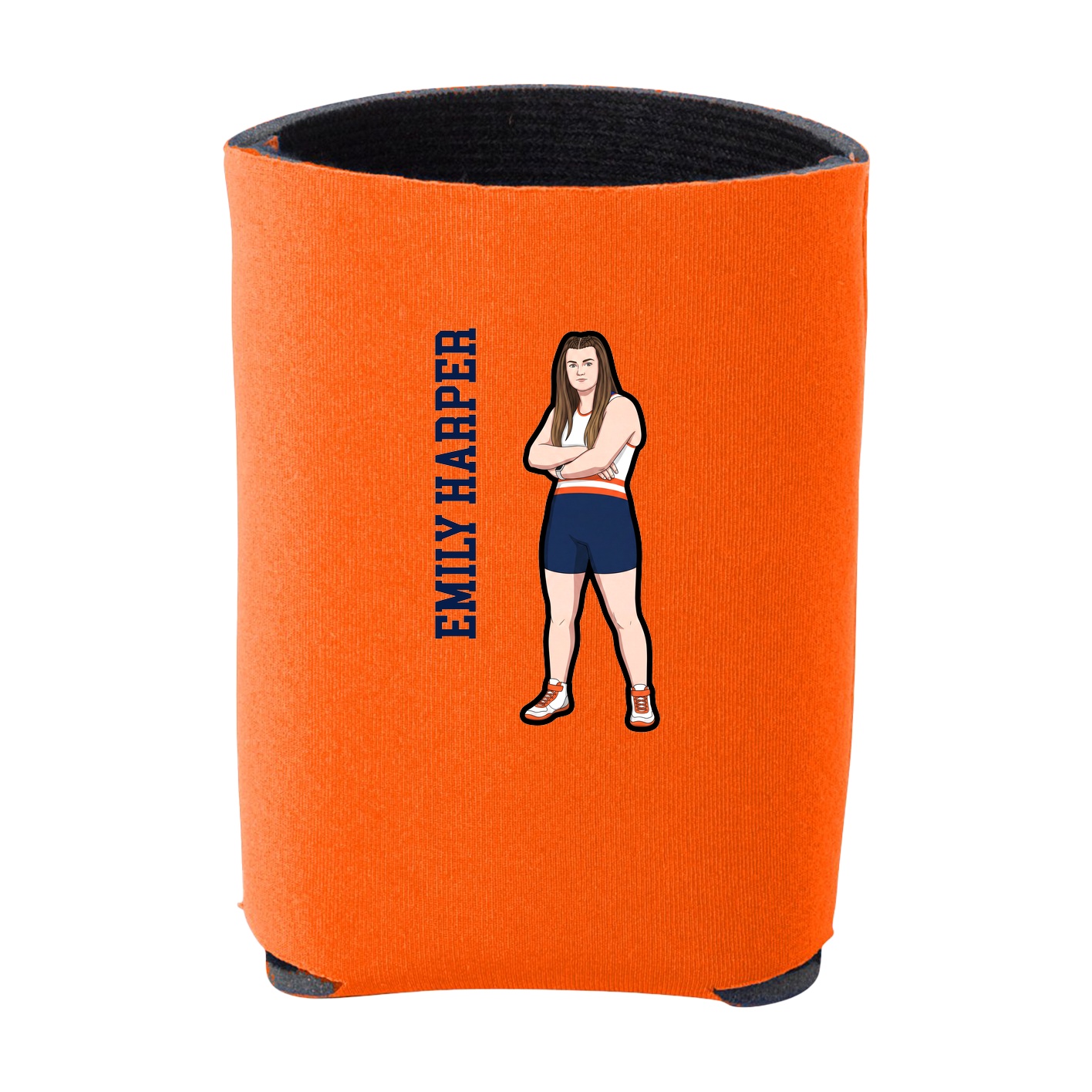 Can Holder — Name Vertical in Orange