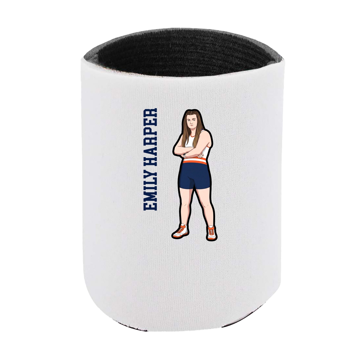 Can Holder — Name Vertical in White