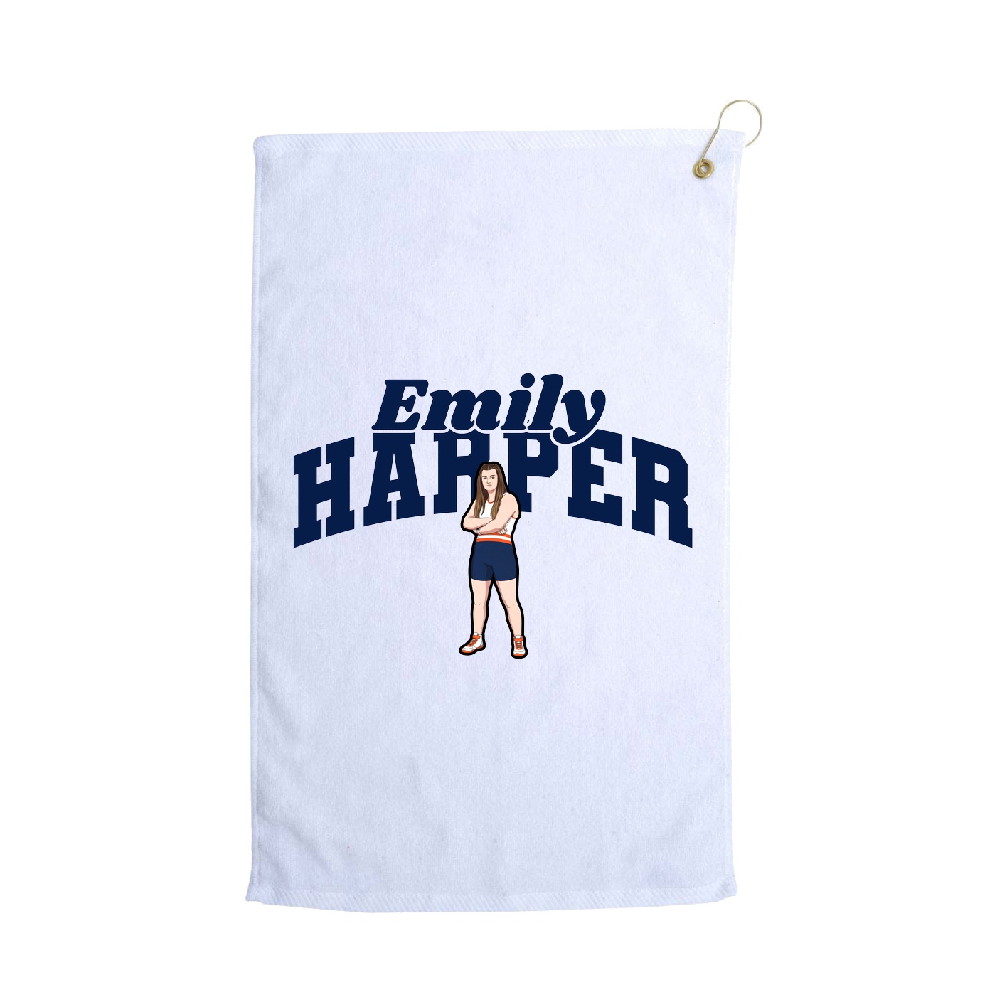 Golf Towel — Signature Arch in White