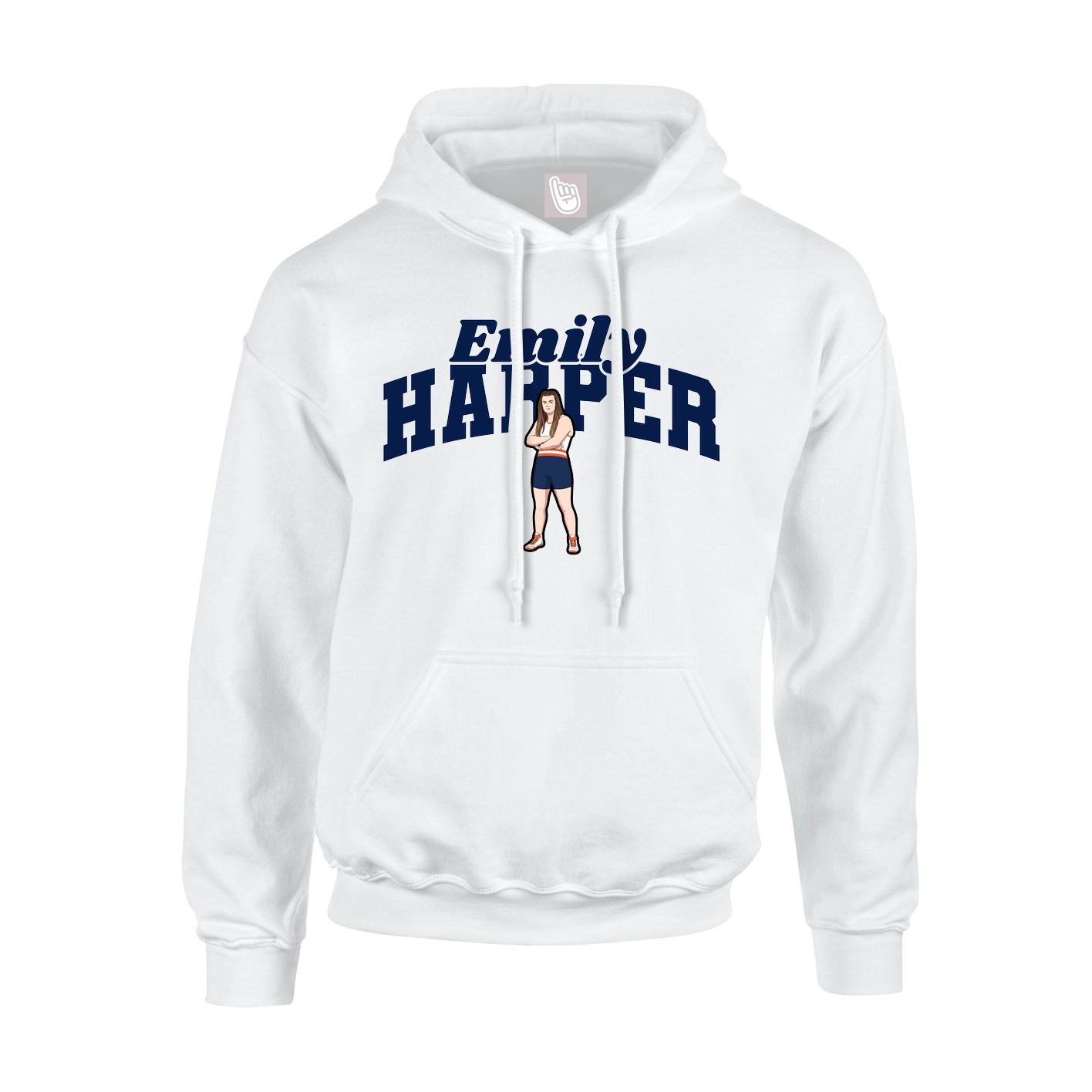 Youth Hoodie — Signature Arch in White