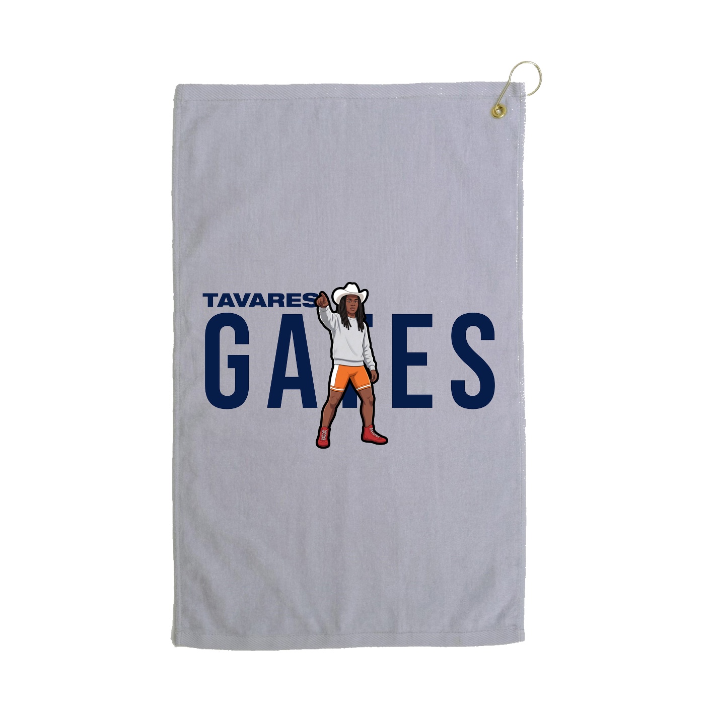 Golf Towel — Player Name in Grey