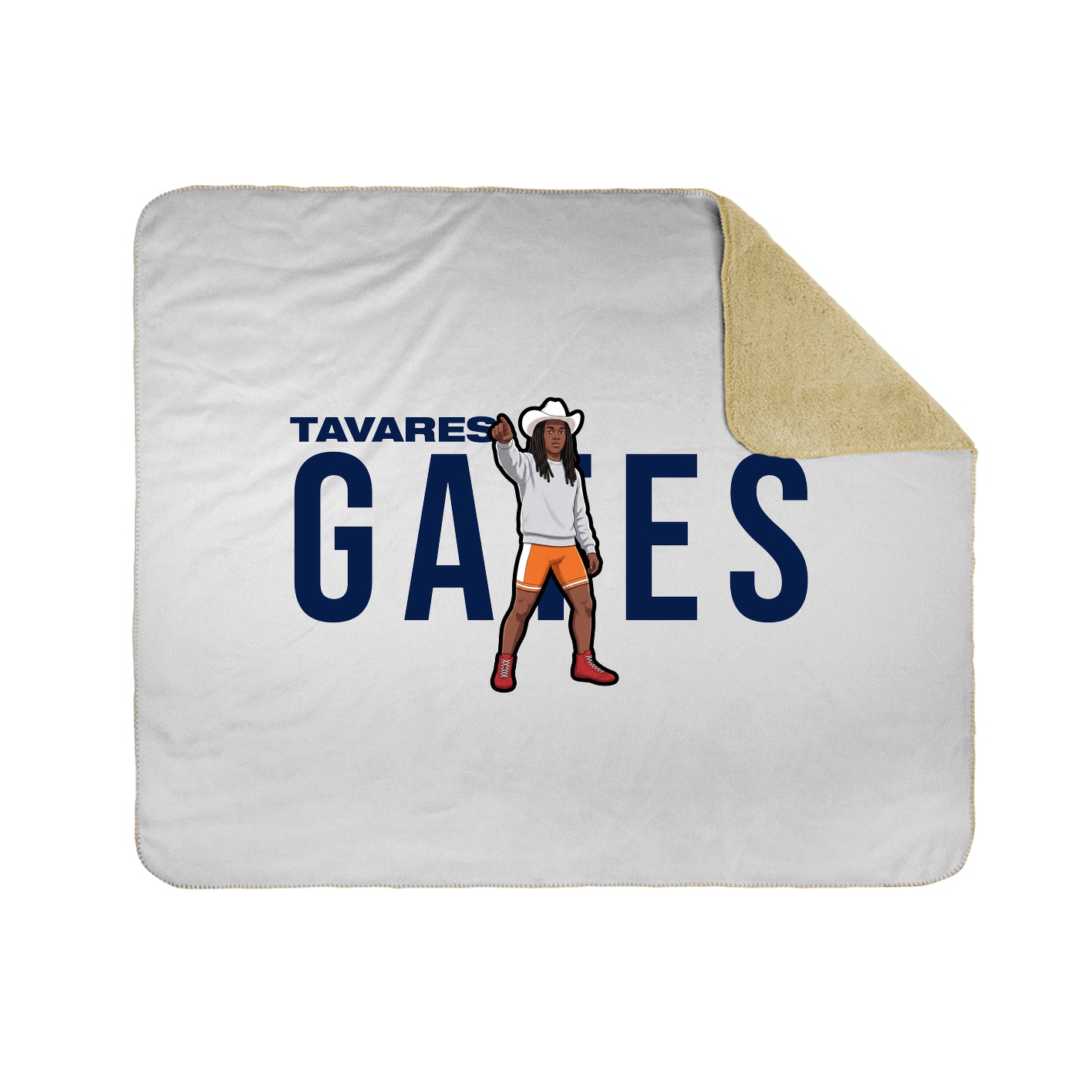 Throw Blanket — Player Name in White