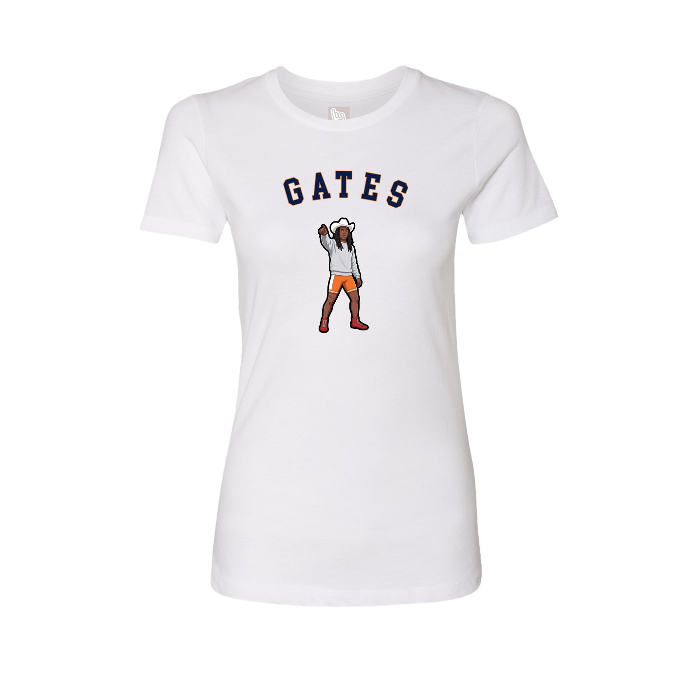 Fitted Women's Tee — Shirsey Arch in White